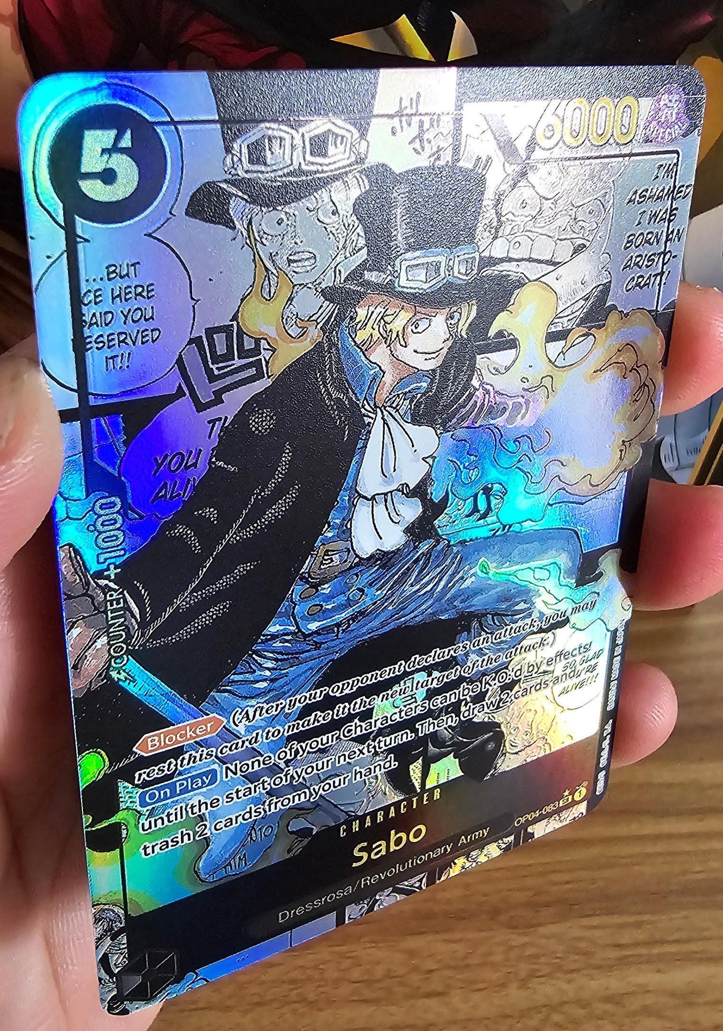 Manga Sabo Proxy One Piece Premium Card OP-04 Textured