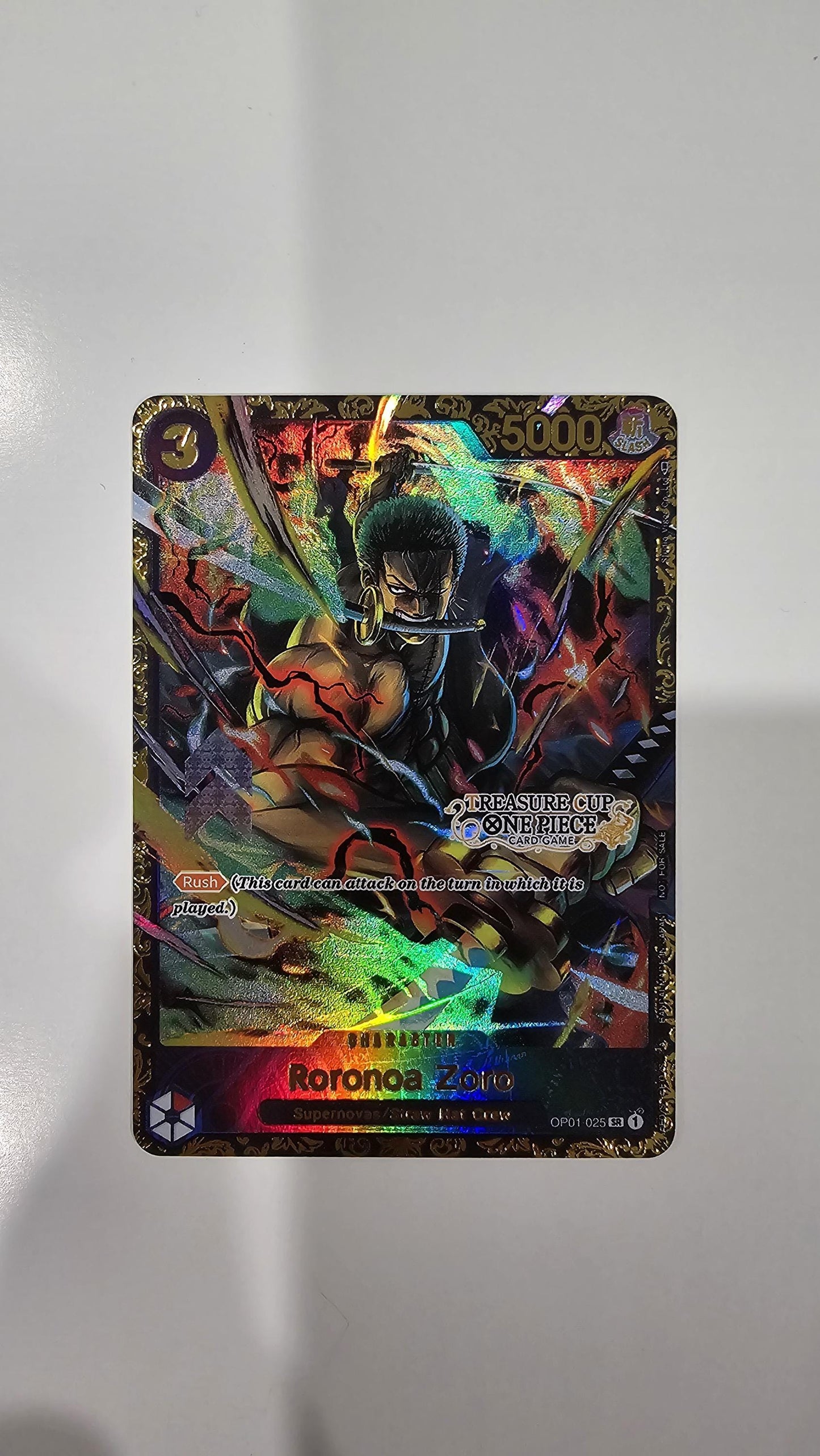 PROXY Top Prize Roronoa Zoro OP01-025 One Piece Flagship Championship TCG Proxies Textured Premium Promo Rare