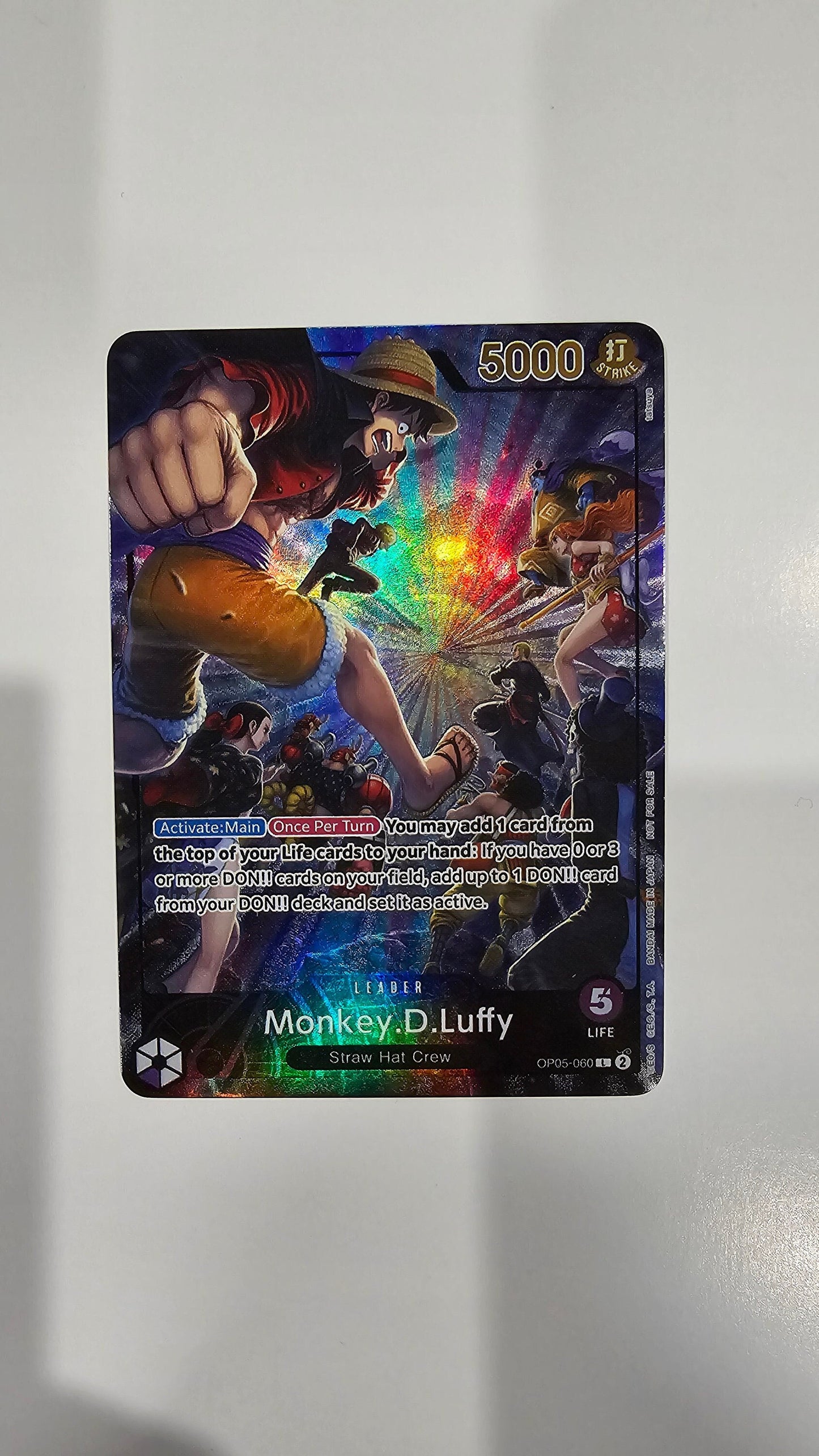 PROXY Monkey D Luffy PSA-Magazine Promo OP05-060 Leader Card Game Proxy TCG Proxies Textured Flagship Premium English