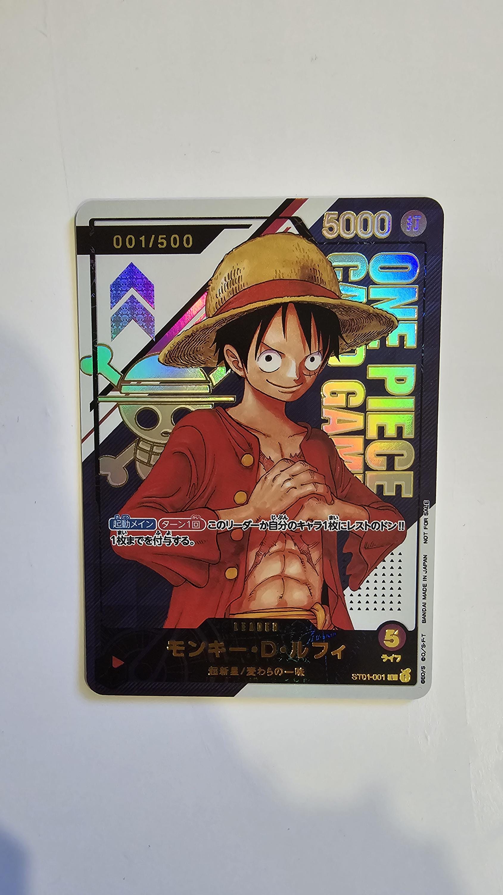 v3 PROXY Gem Mint 10 PSA-Top Prize Monkey D. Luffy Leader ST01-001 One Piece Flagship Championship TCG Proxies Textured Premium Japanese