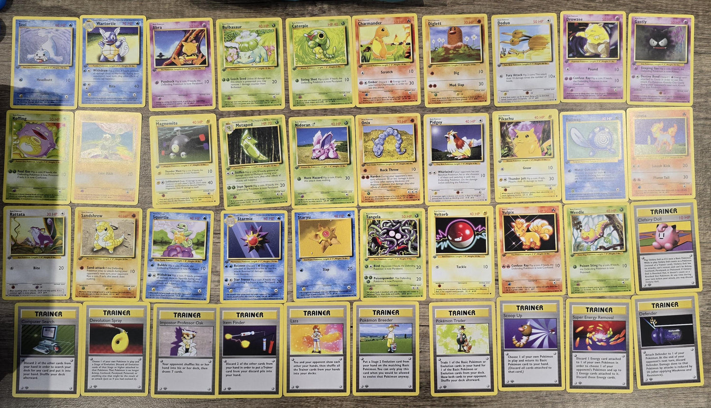 PROXY Complete Master Set 1999 1st Edition Pokemon Base Set 102/102 WOTC English