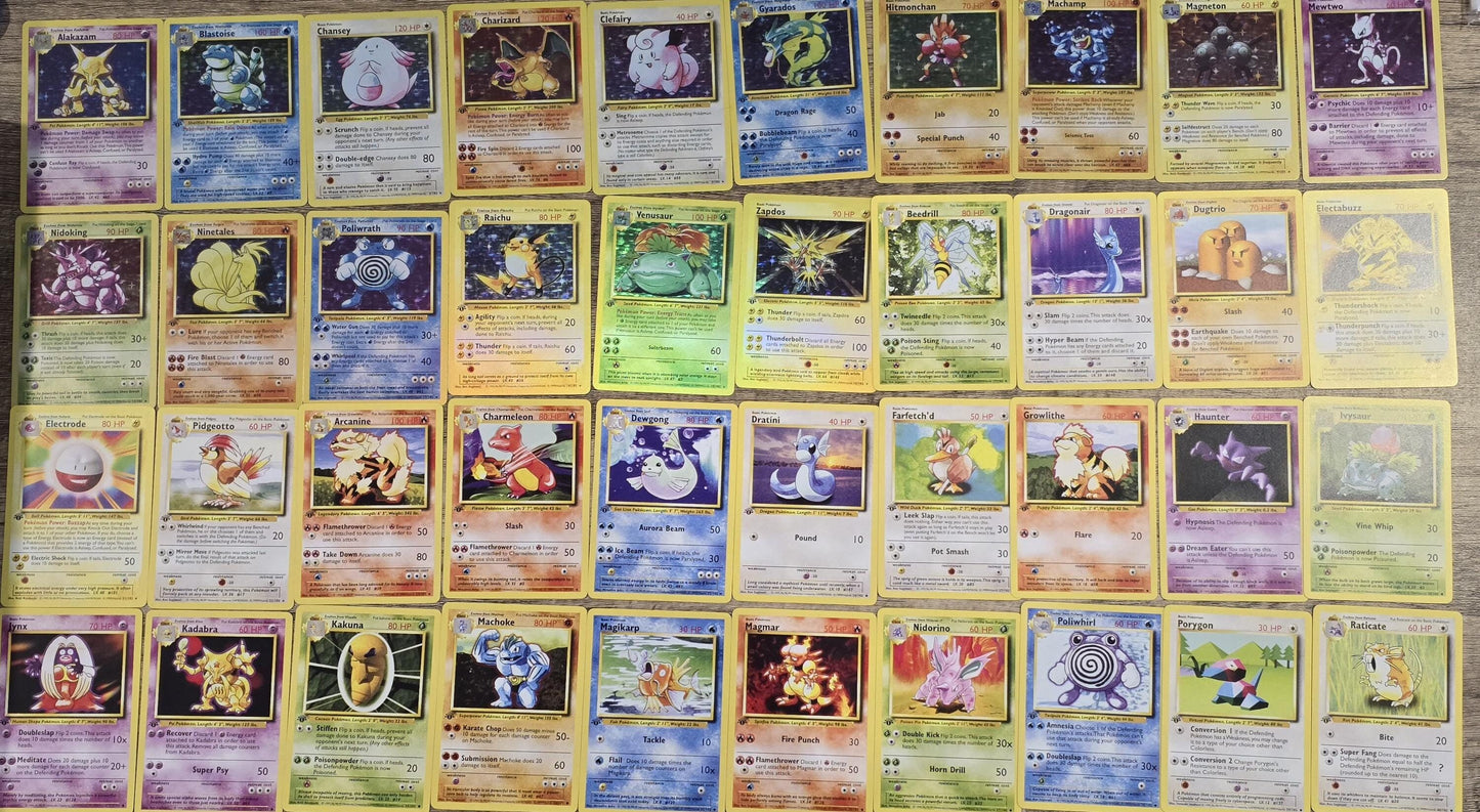 PROXY Complete Master Set 1999 1st Edition Pokemon Base Set 102/102 WOTC English