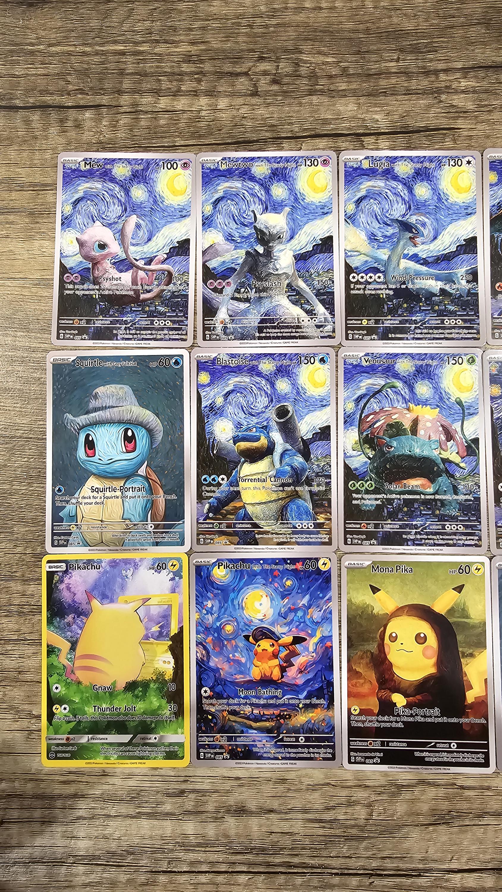 PROXY Pokemon x Van Gogh Museum Promo 18 Card Set English