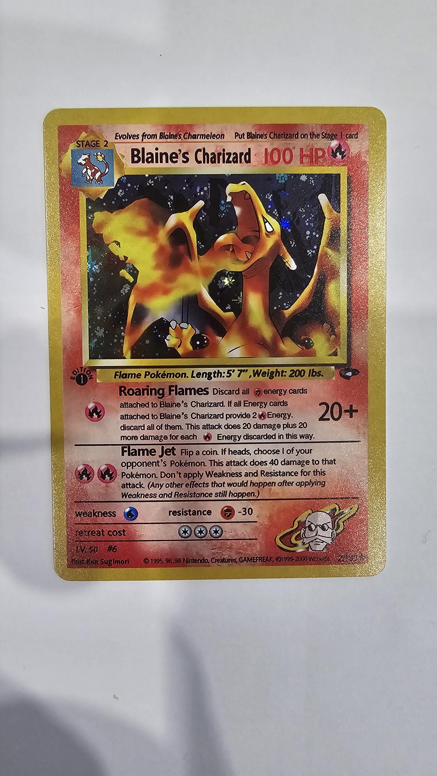 v3 PROXY Gem Mint 10 PSA-1st Edition Pokemon Gym Challenge (G2) Charizard Holo Rare 2/132 2000 TCG Graded Slab