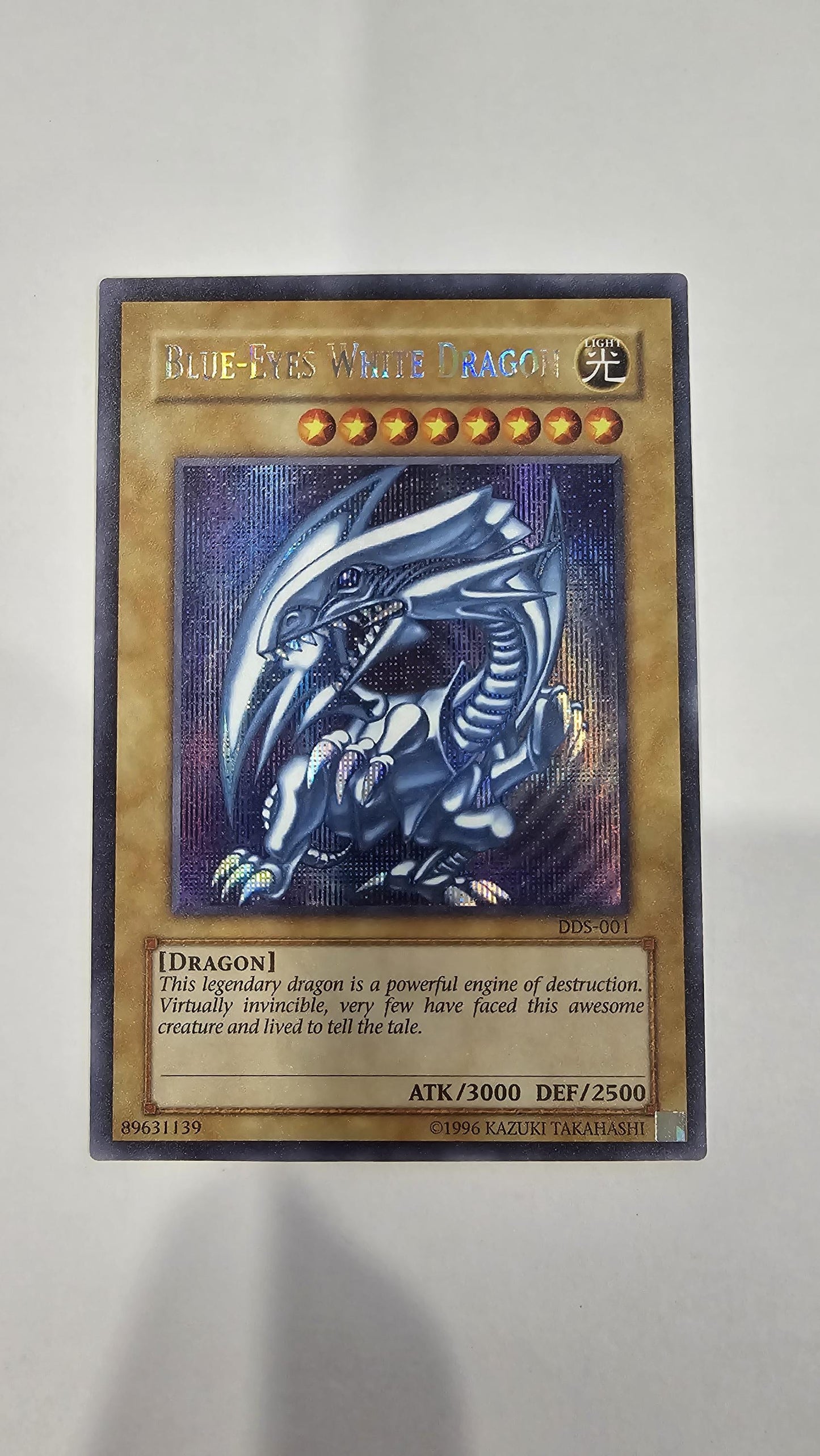 v3 PROXY Gem Mint 10 PSA-Yugioh Blue Eyes White Dragon DDS-001 Dark Duel Stories Secret Rare-Common