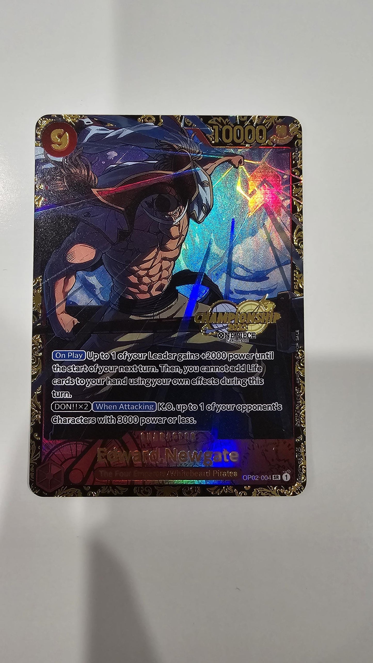 PROXY Top Prize Edward Newgate OP02-004 One Piece Flagship Championship TCG Proxies Textured Premium Promo Rare Orica