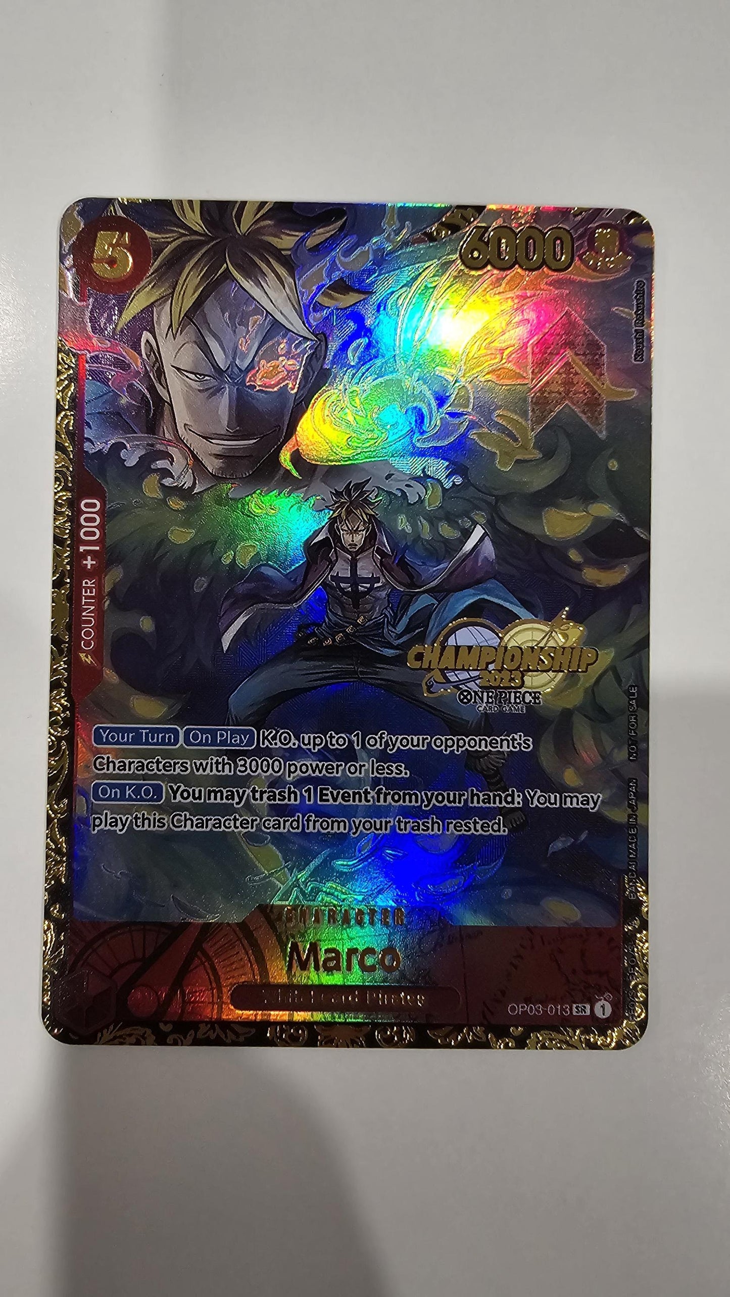 PROXY Top Prize Marco OP03-013 One Piece Flagship Championship TCG Proxies Textured Premium Promo Rare Orica