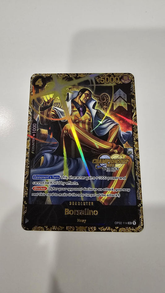 PROXY Top Prize Borsalino OP02-114 One Piece Flagship Championship TCG Proxies Textured Premium Promo Rare