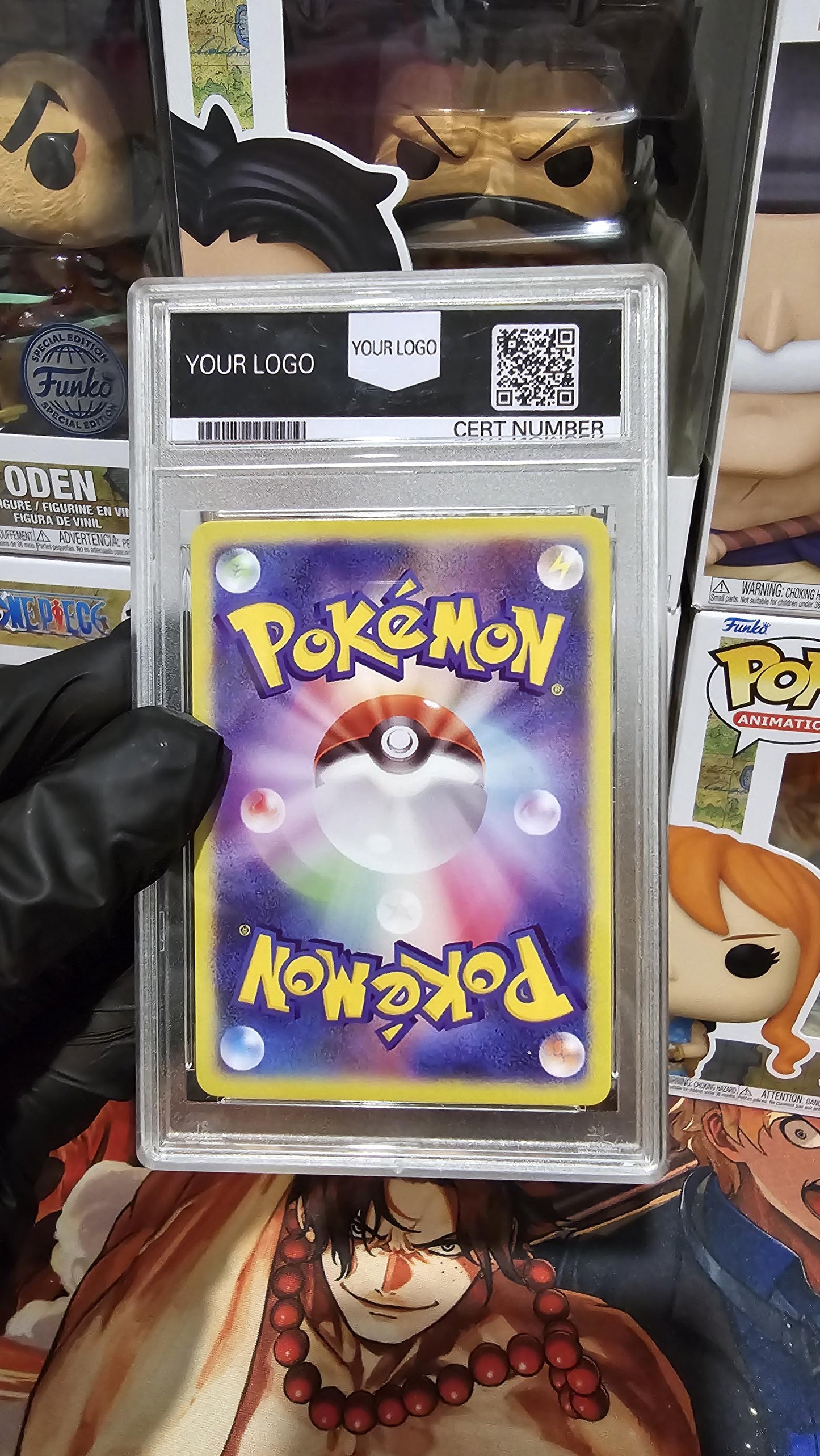 v3 PROXY Gem Mint 10 PSA-2016 Japanese Poncho Wearing Pikachu 207/Xy-p xy (PR) Special Box Promo Tcg Graded Slab Full Art Alt Pokemon