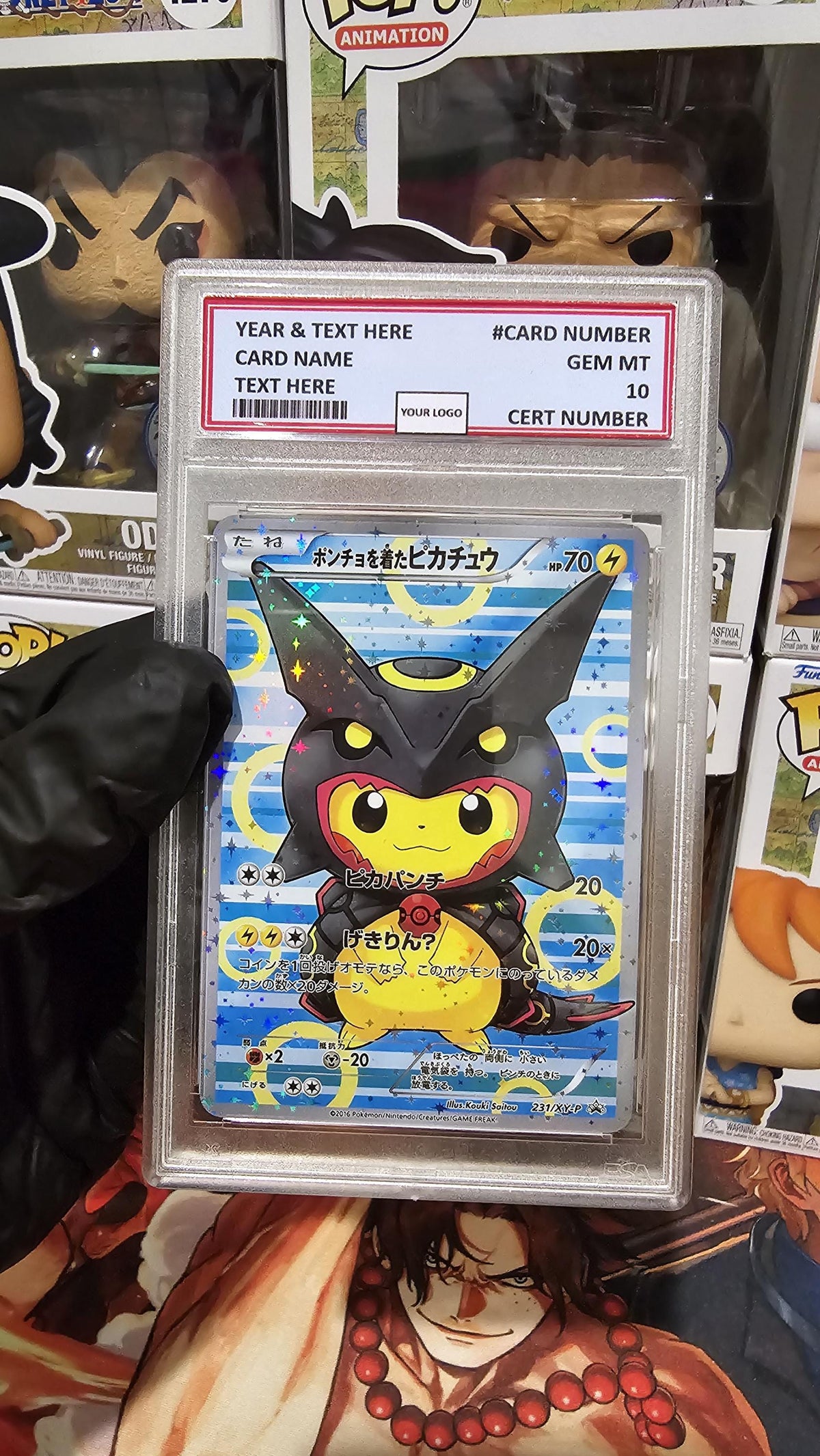 Psa Style Graded PSA Style 2016 Japanese Poncho Wearing Pikachu 231/Xy-p xy (PR ...