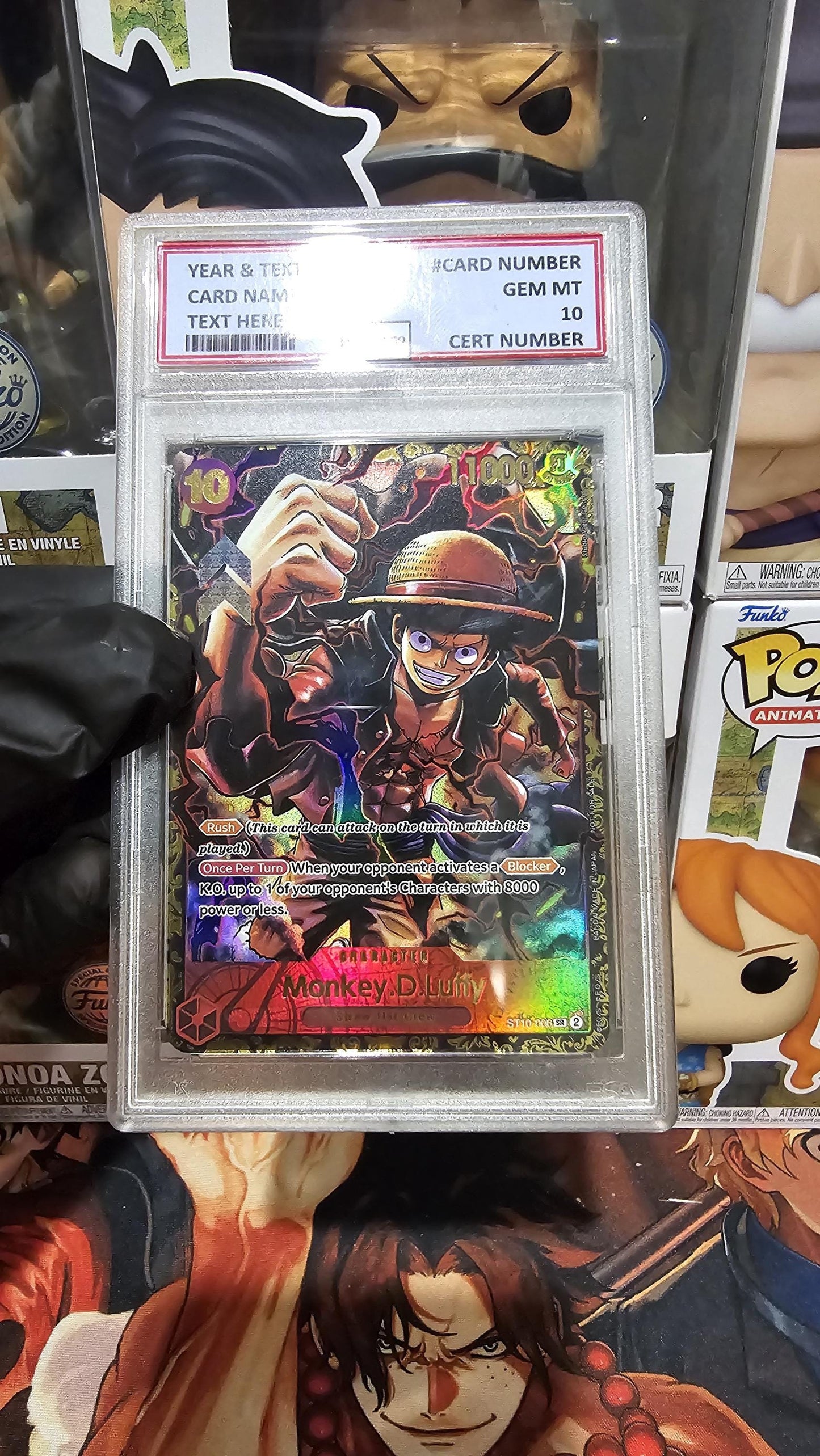 v3 PROXY Gem Mint 10 PSA-Top Prize Monkey D Luffy ST10-006 One Piece Flagship Championship TCG Proxies Textured Premium English