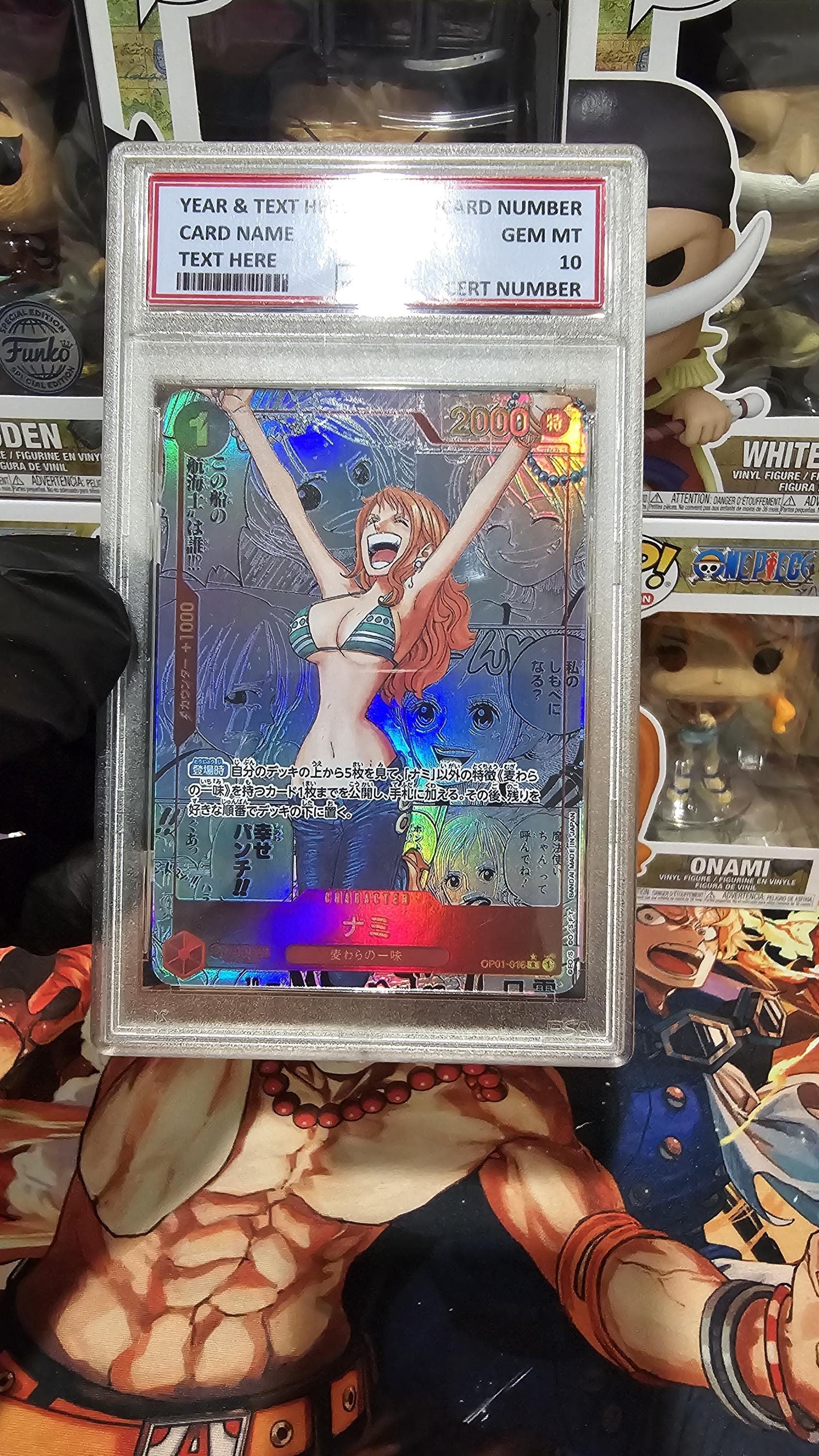 v3 PROXY Gem Mint 10 PSA-Manga Nami Prb01 OP01-016 One Piece Card Game Proxy TCG Proxies Textured Japanese