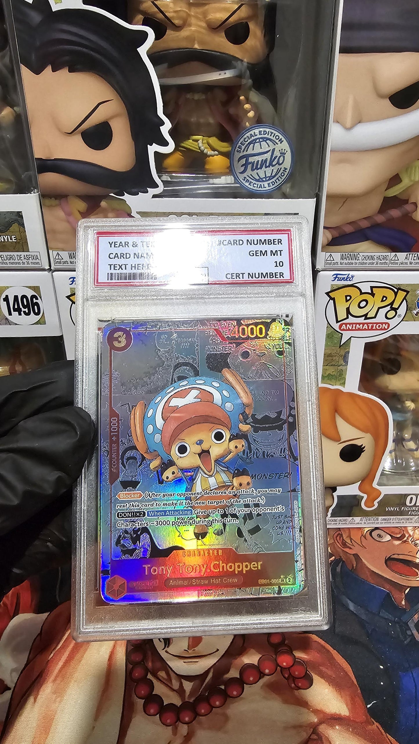 v3 PROXY Gem Mint 10 PSA-Manga Tony Tony Chopper OP07-051 One Piece Card Game Proxy TCG Proxies Textured Orica