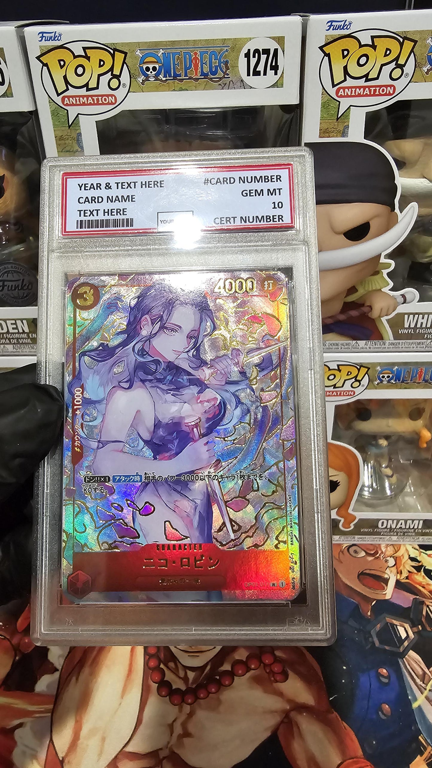 v3 PROXY Gem Mint 10 PSA-Chinese 1st Anniversary Robin OP01-017 R Exclusive Proxy TCG Proxies Textured Premium Alt Art