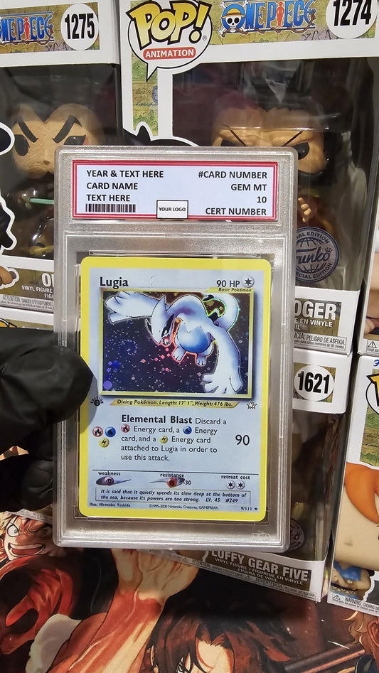 v3 PROXY Gem Mint 10 PSA-2000 Pokemon Neo Genesis Lugia 9/111 - Holo 1st Edition Tcg Graded Slab