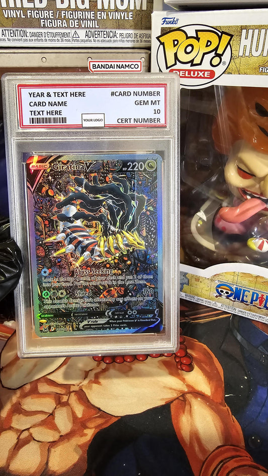 v3 PROXY Gem Mint 10 PSA-2022 Giratina V Alt Art Pokemon Lost Origin #186 Tcg Graded Slab Sword and Shield Swsh Fa