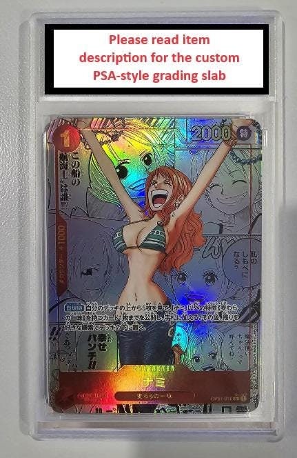 v3 PROXY Gem Mint 10 PSA-Manga Nami Prb01 OP01-016 One Piece Card Game Proxy TCG Proxies Textured Japanese