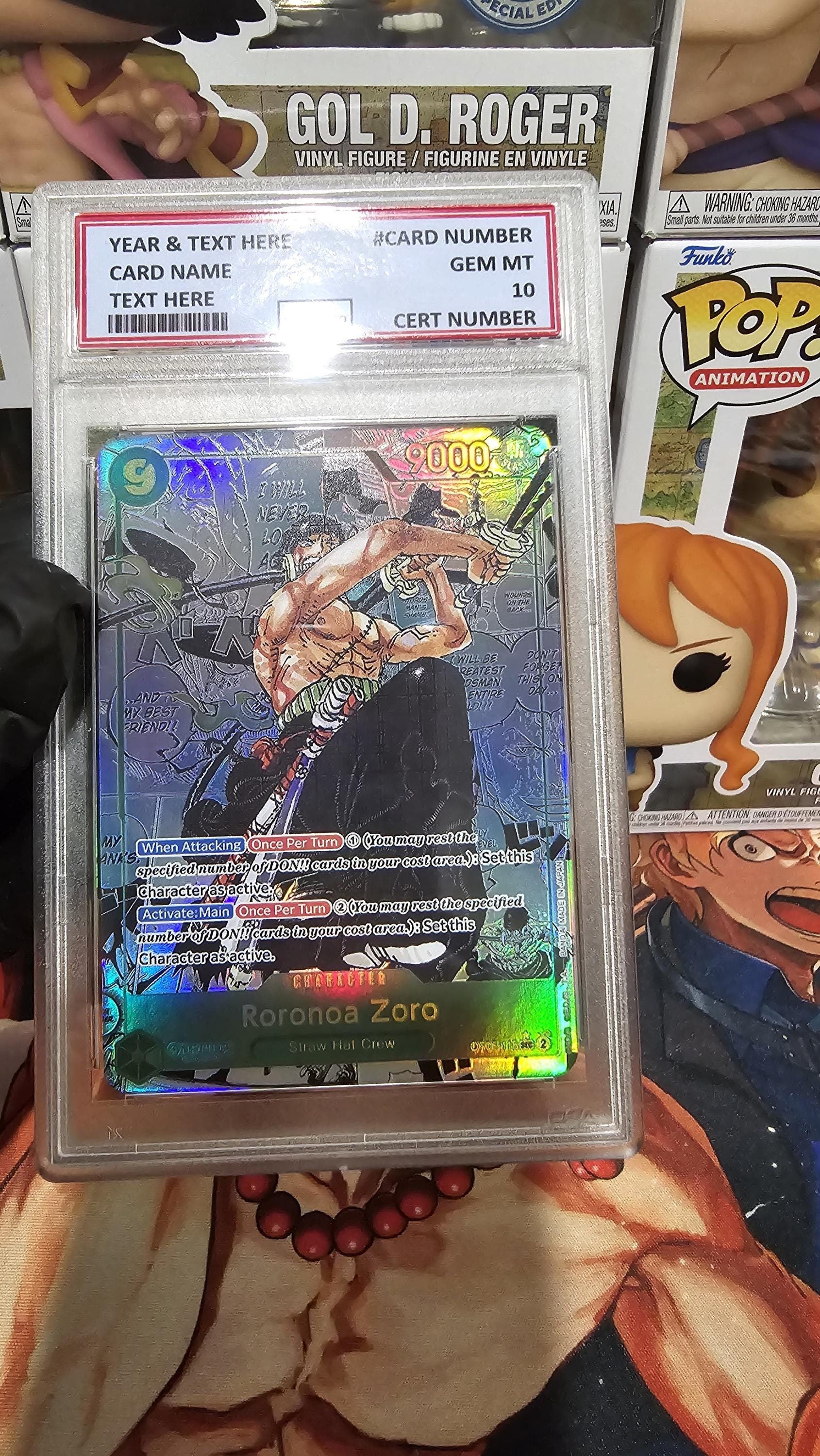 v3 PROXY Gem Mint 10 PSA-Manga Roronoa Zoro OP06-118 One Piece Card Game Proxy TCG Proxies Textured Orica