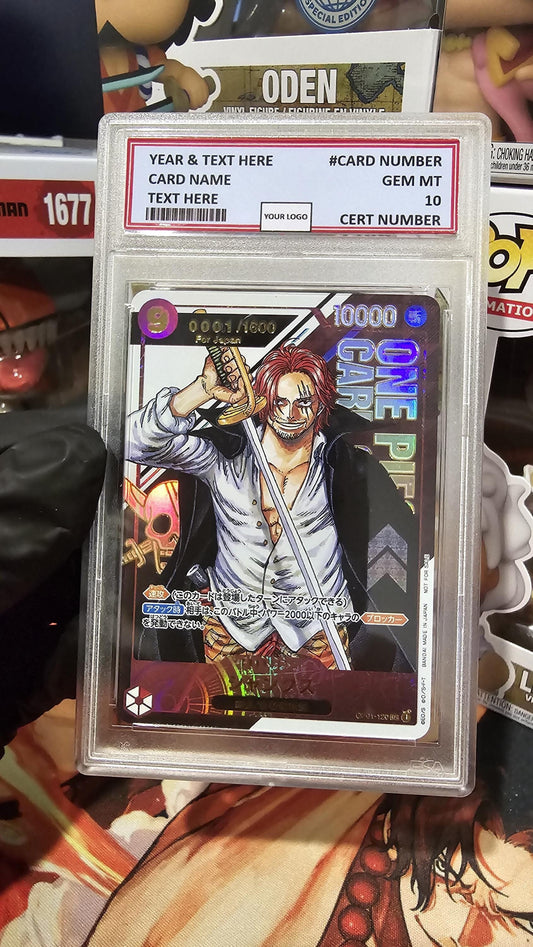 v3 PROXY Gem Mint 10 PSA-Top Prize Shanks for Japan OP01-120 One Piece Flagship Championship TCG Proxies Textured Premium Japanese