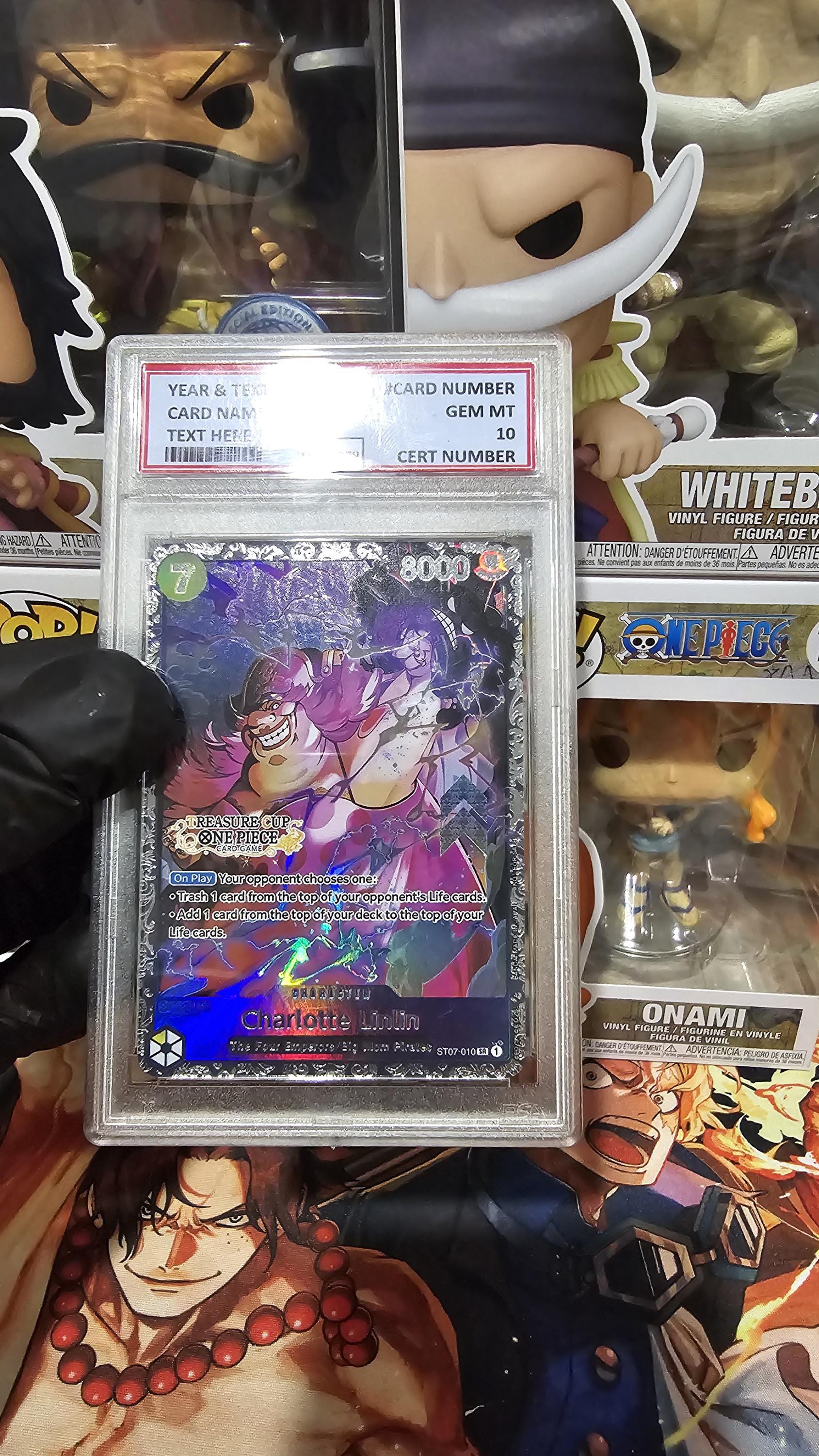 v3 PROXY Gem Mint 10 PSA-Top Prize Charlotte Linlin ST07-010 One Piece Flagship Championship TCG Proxies Textured Premium English