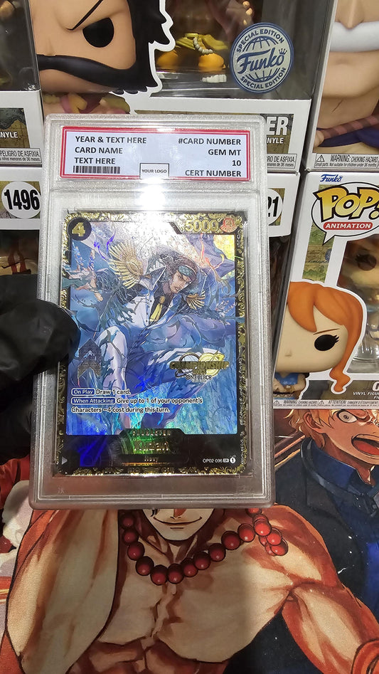 v3 PROXY Gem Mint 10 PSA-Top Prize Kuzan OP02-096 One Piece Flagship Championship TCG Proxies Textured Premium English