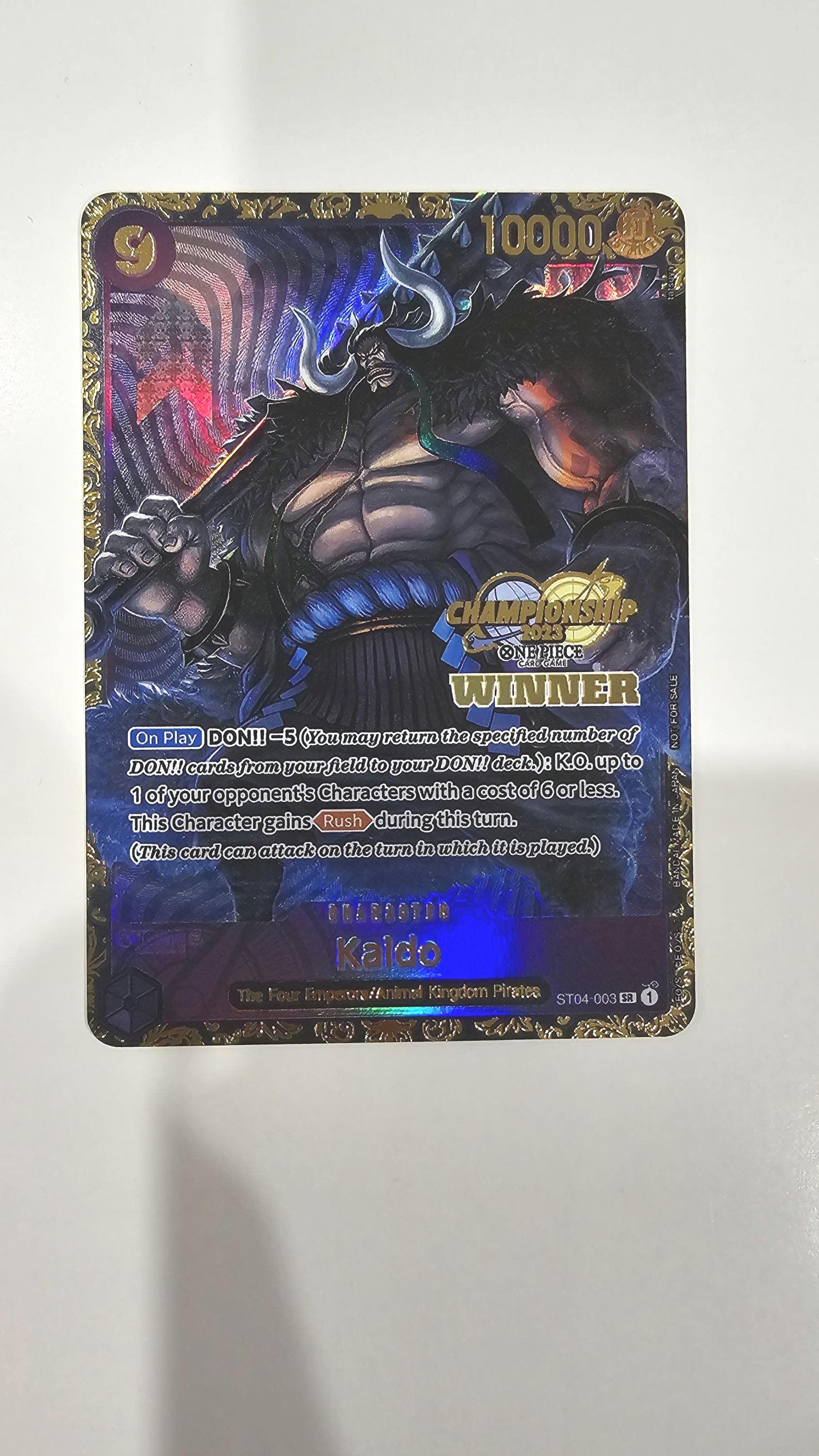 PROXY 1st Place WINNER Kaido ST04-003 One Piece Flagship Championship TCG Proxies Textured Premium Promo Rare Orica