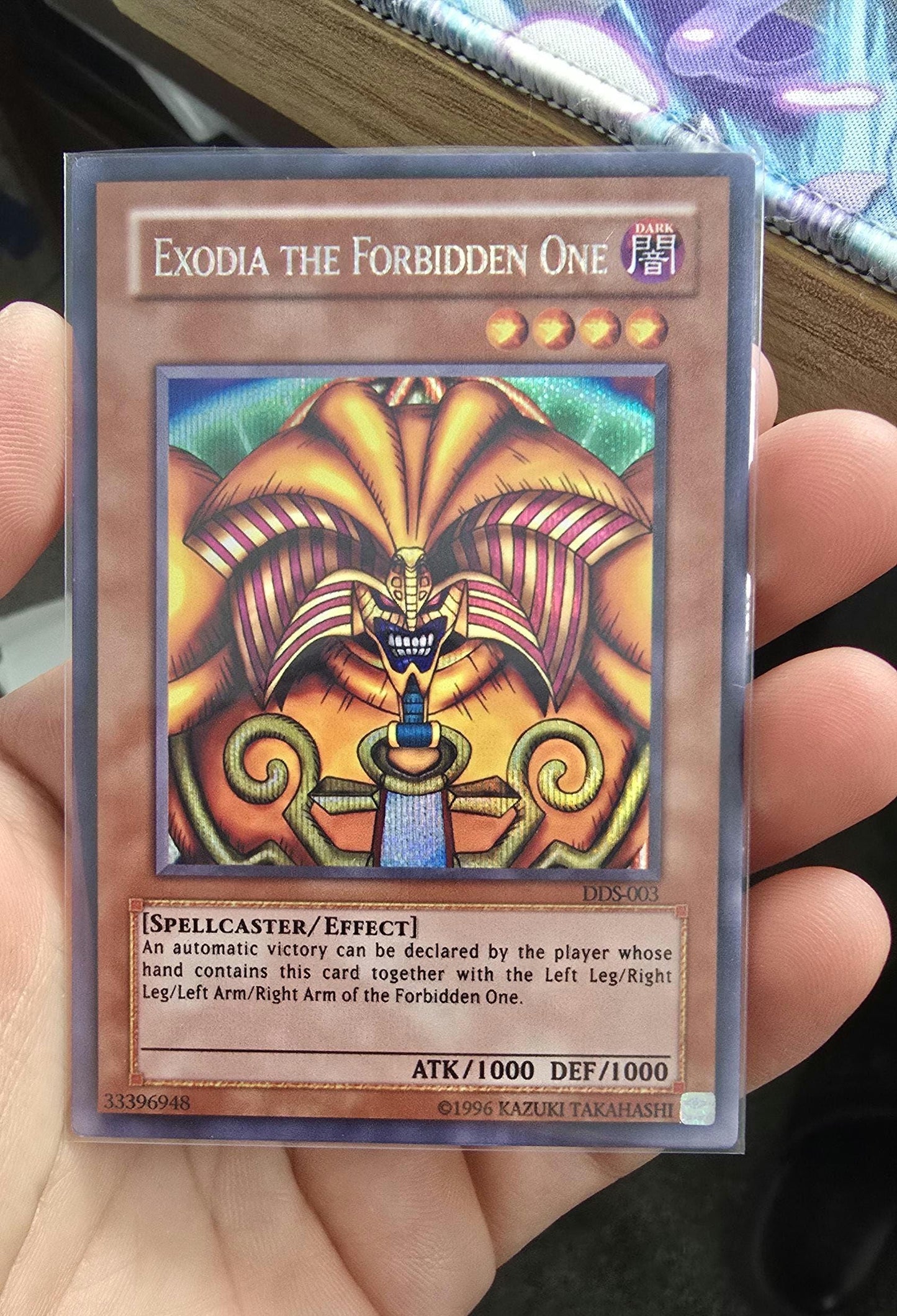 v3 PROXY Gem Mint 10 PSA-2002 Exodia The Forbidden One DDS-003 Prismatic Rare YuGiOh Dark Duel Stories Card Game Promo Tcg Proxies Textured