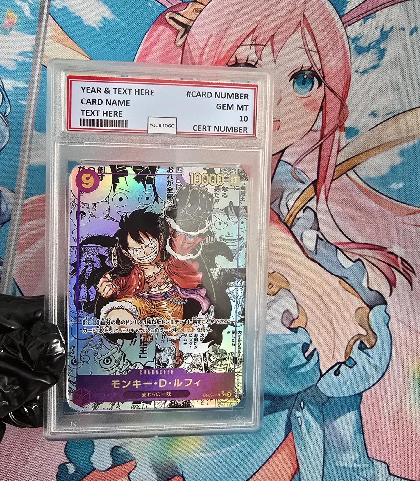 v3 PROXY Gem Mint 10 PSA-Manga Monkey D. Luffy OP09-119 One Piece Card Game Proxy TCG Proxies Textured Orica 2024