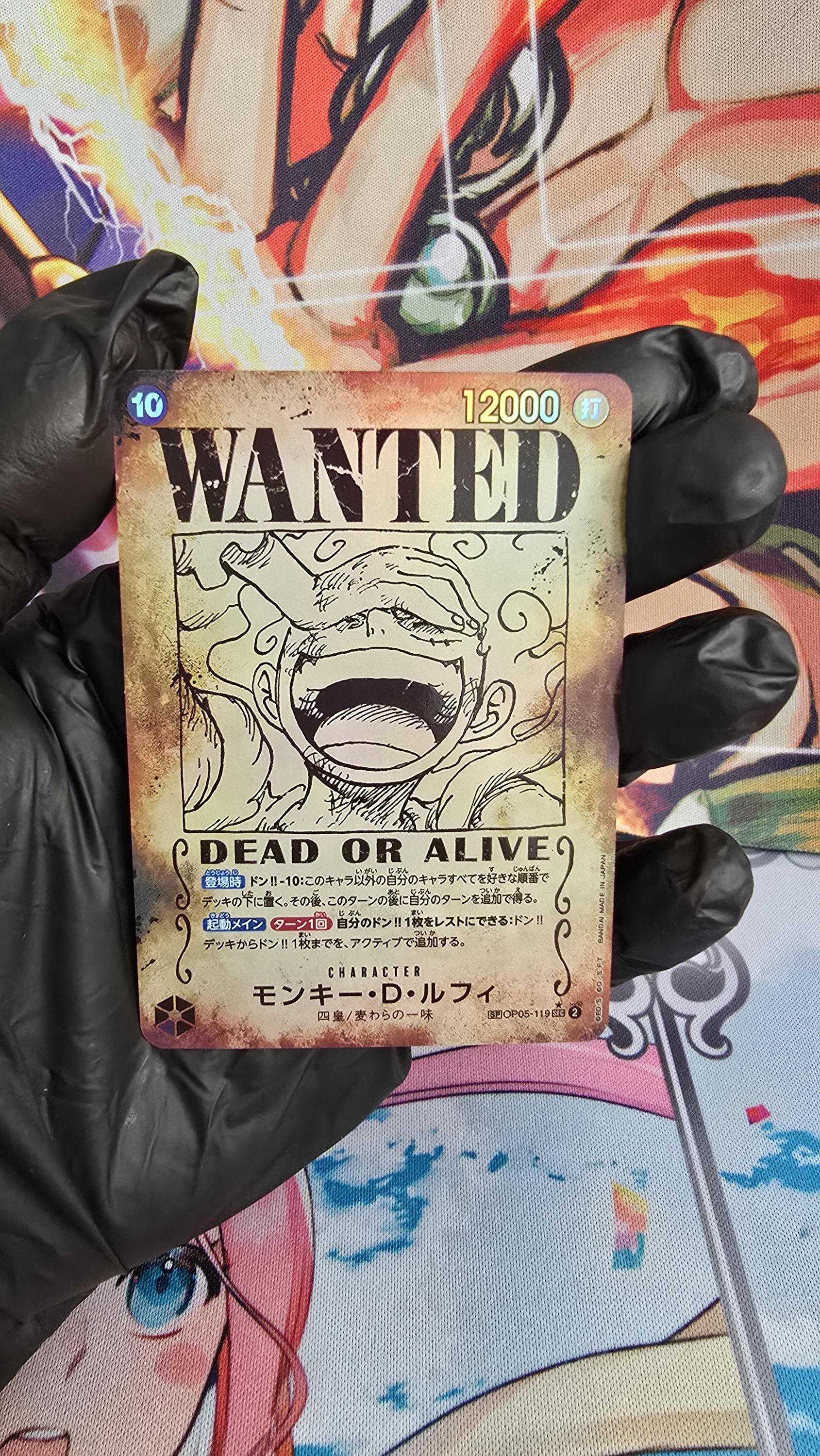 v3 PROXY Gem Mint 10 PSA-Wanted Monkey D Luffy OP05-119 One Piece Card Game Proxy TCG Proxies Textured Orica 2024 Alt Art Japanese