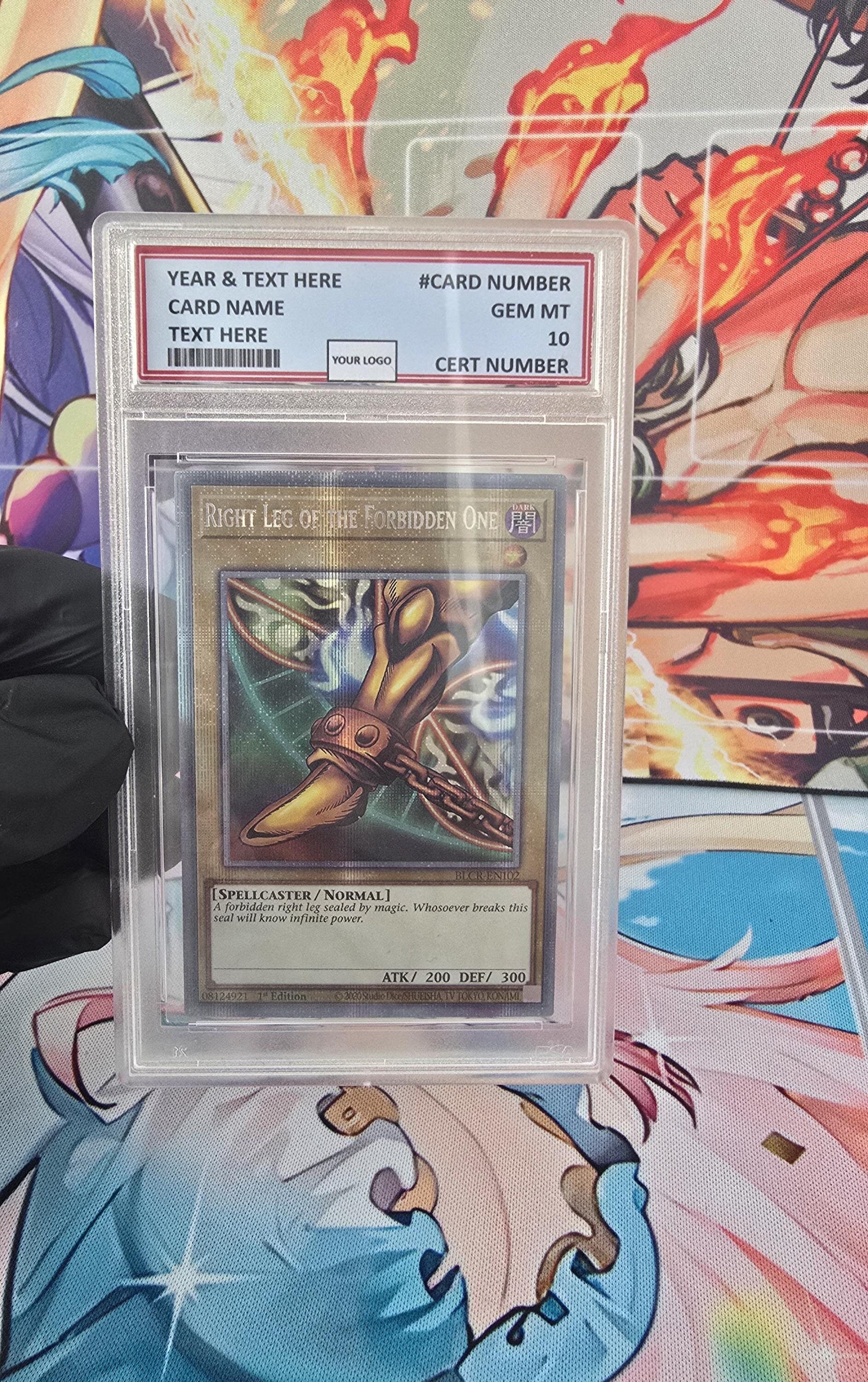 v3 PROXY Gem Mint 10 PSA-2022 Right Leg of the Forbidden One BLCR EN102 1st Edition Starlight Rare Yugioh