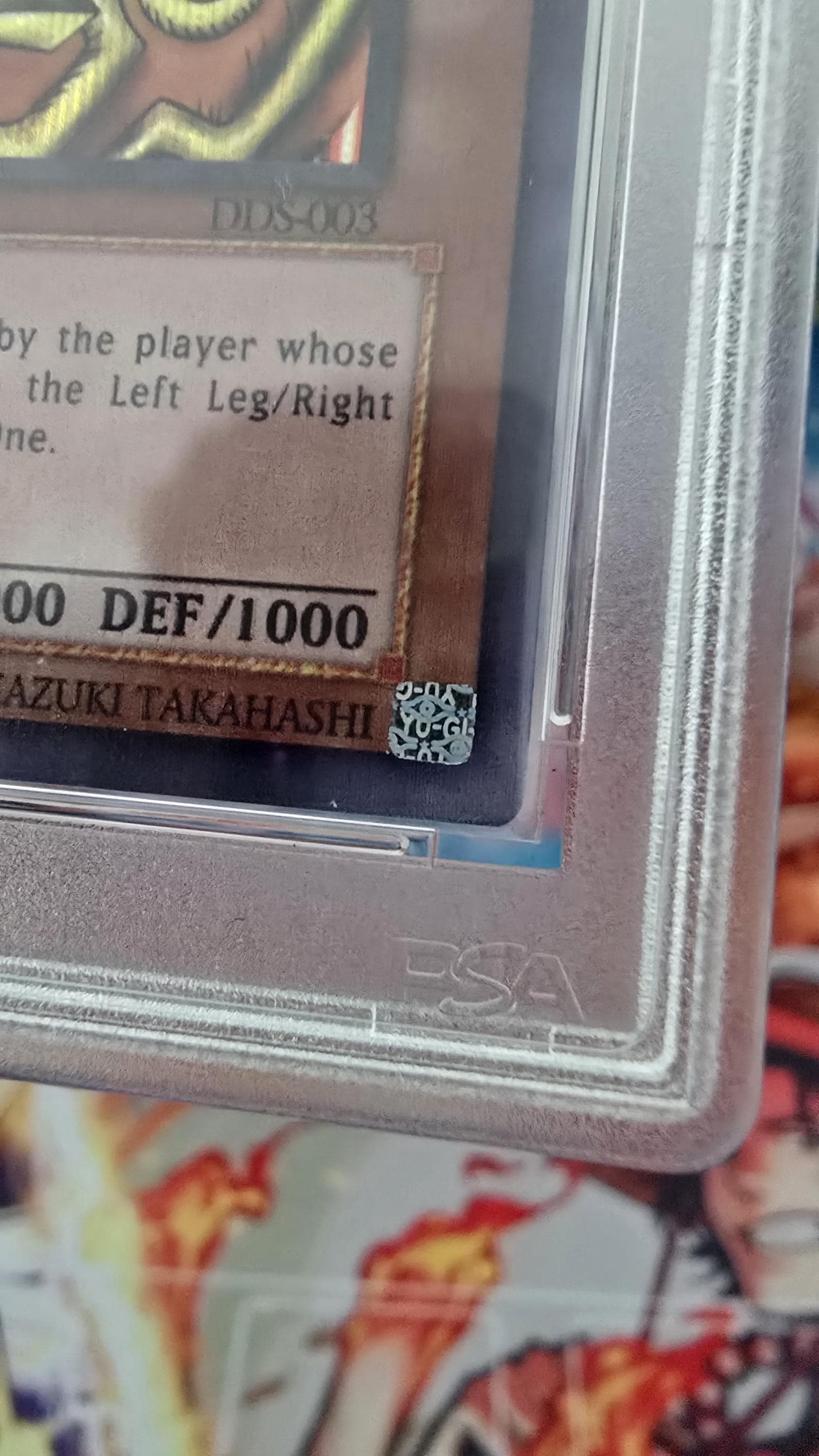 Graded PSA Style 2002 Exodia The Forbidden One DDS-003 Prismatic