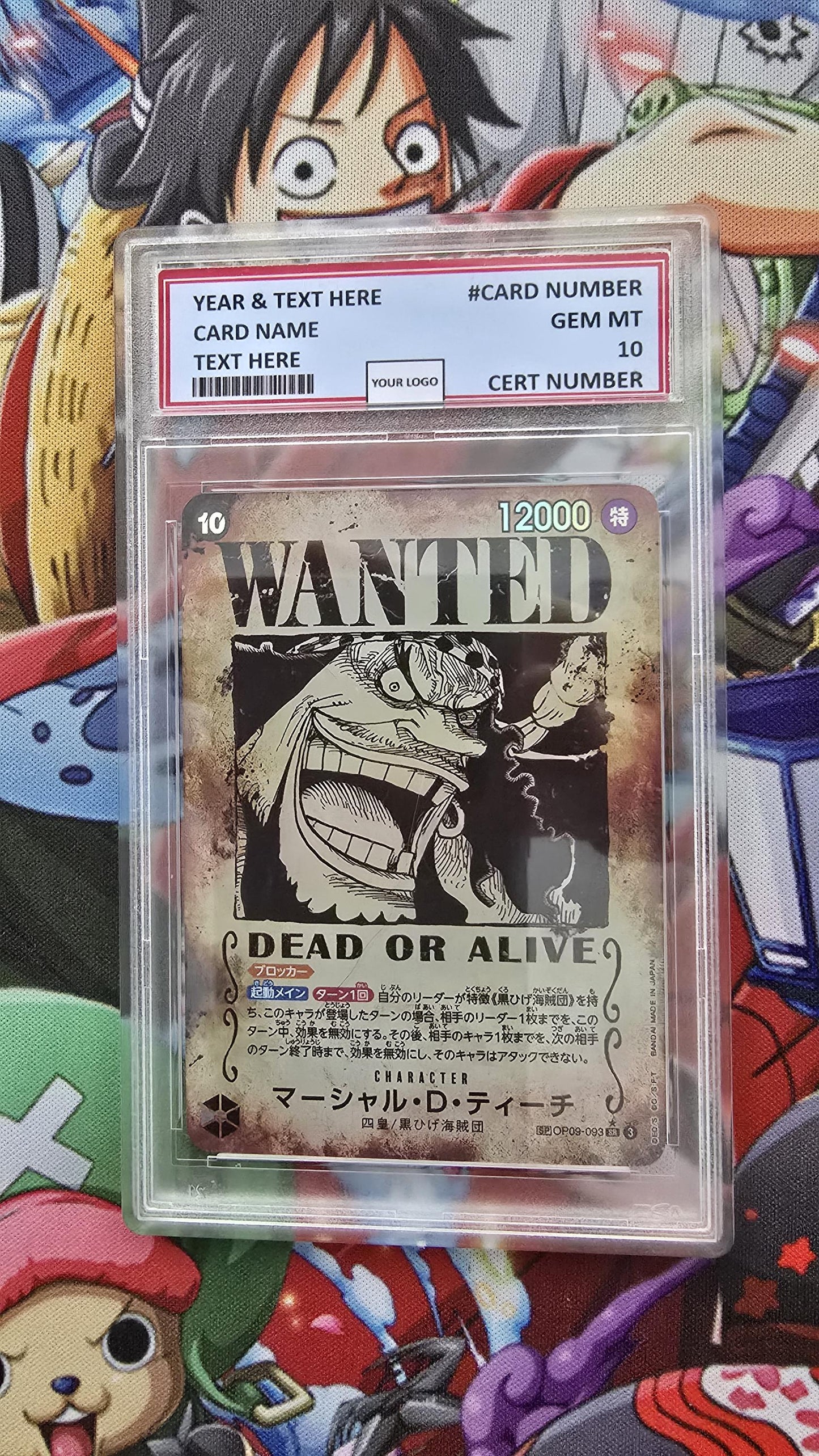 v3 PROXY Gem Mint 10 PSA-Wanted Marshall D. Teach OP09-093 One Piece Card Game Proxy TCG Proxies Textured Orica 2024 Alt Art Japanese