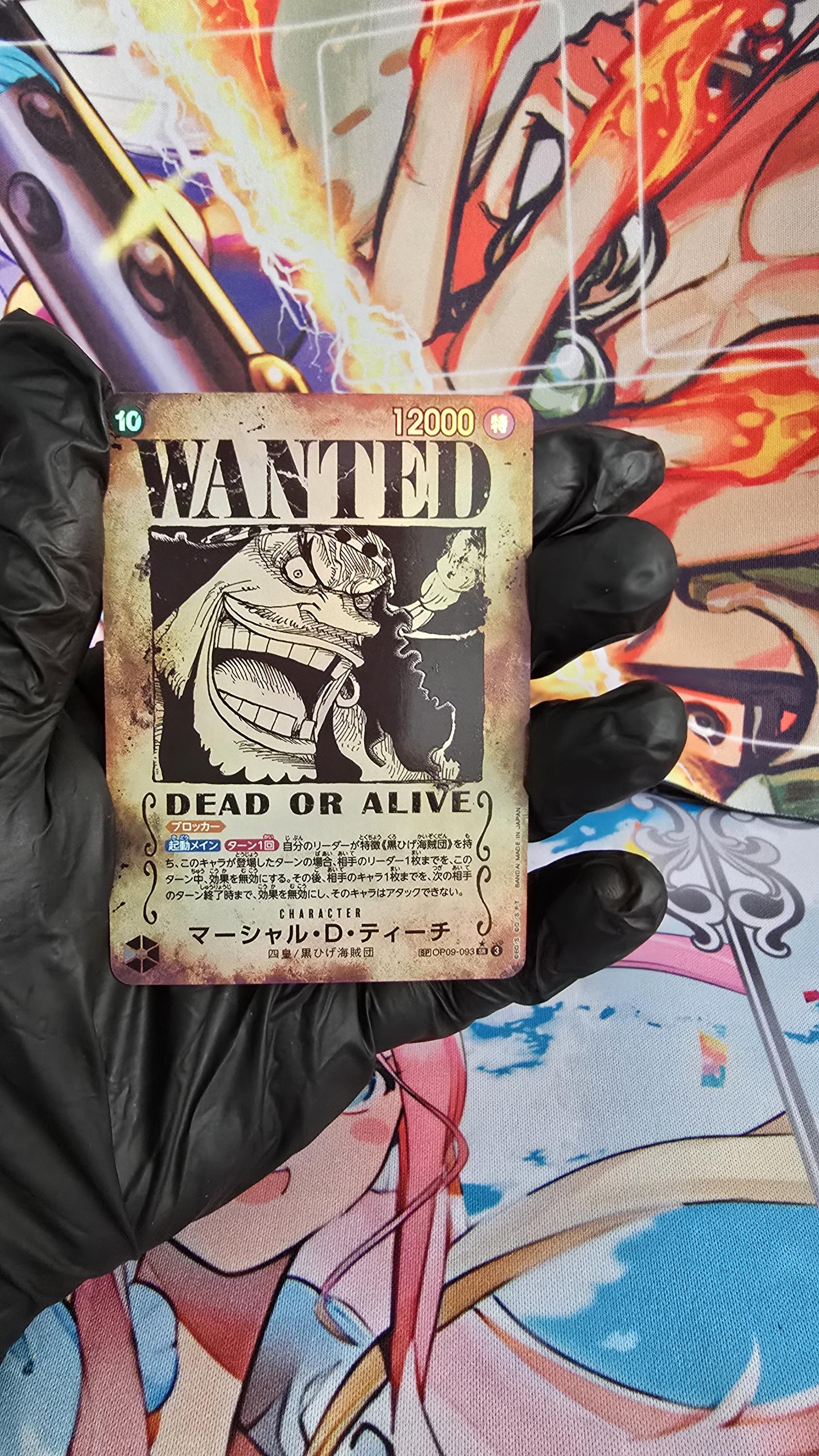 v3 PROXY Gem Mint 10 PSA-Wanted Marshall D. Teach OP09-093 One Piece Card Game Proxy TCG Proxies Textured Orica 2024 Alt Art Japanese