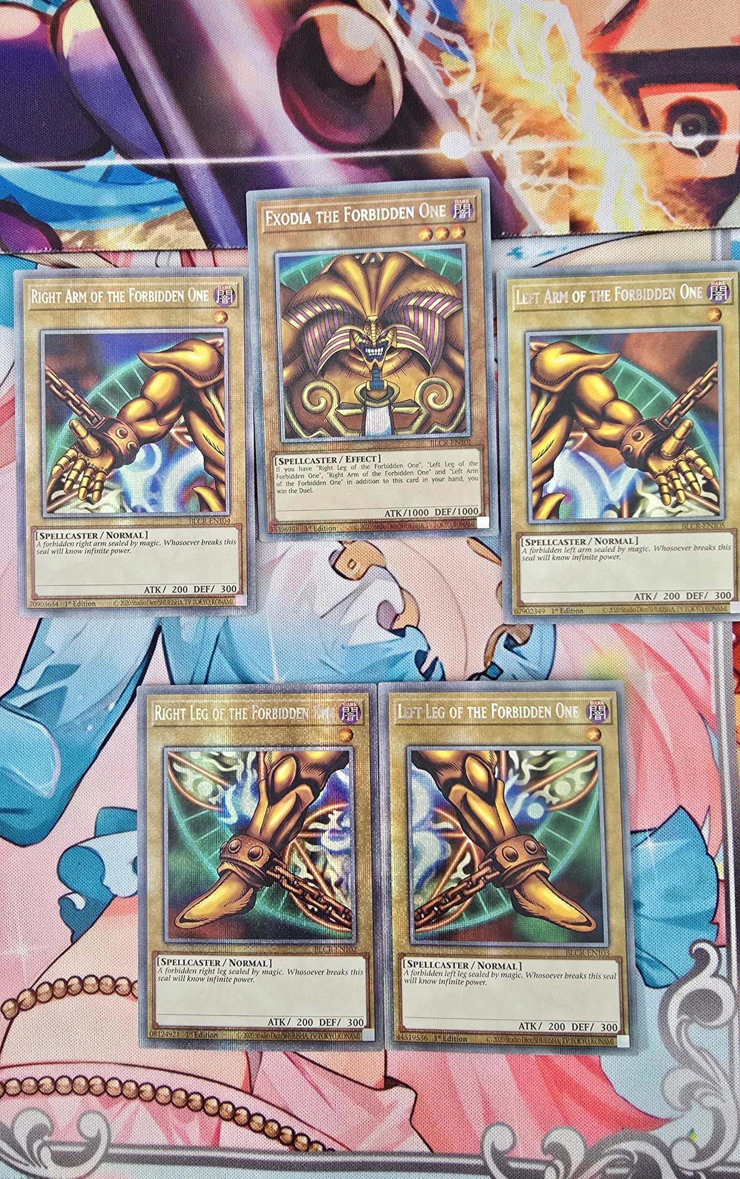 v3 PROXY Gem Mint 10 Complete Full Set (5 pieces)! Exodia the Forbidden One BLCR 1st Edition Starlight Rare Yugioh English