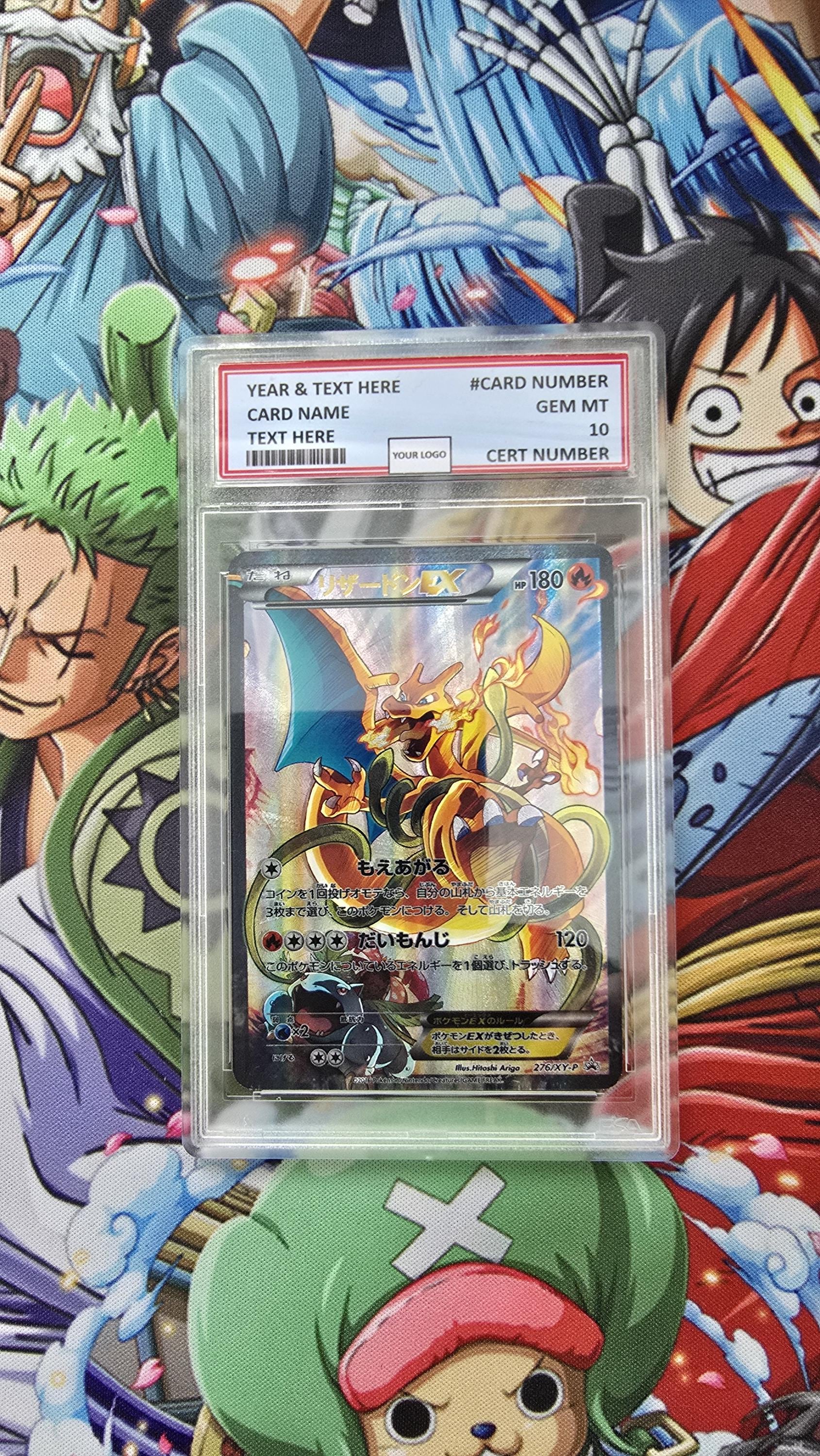 v3 PROXY Gem Mint 10 PSA-2016 Charizard EX Promo Full Art Japanese 276/Xy-p Pokemon Game Art Collection Tcg Graded Slab