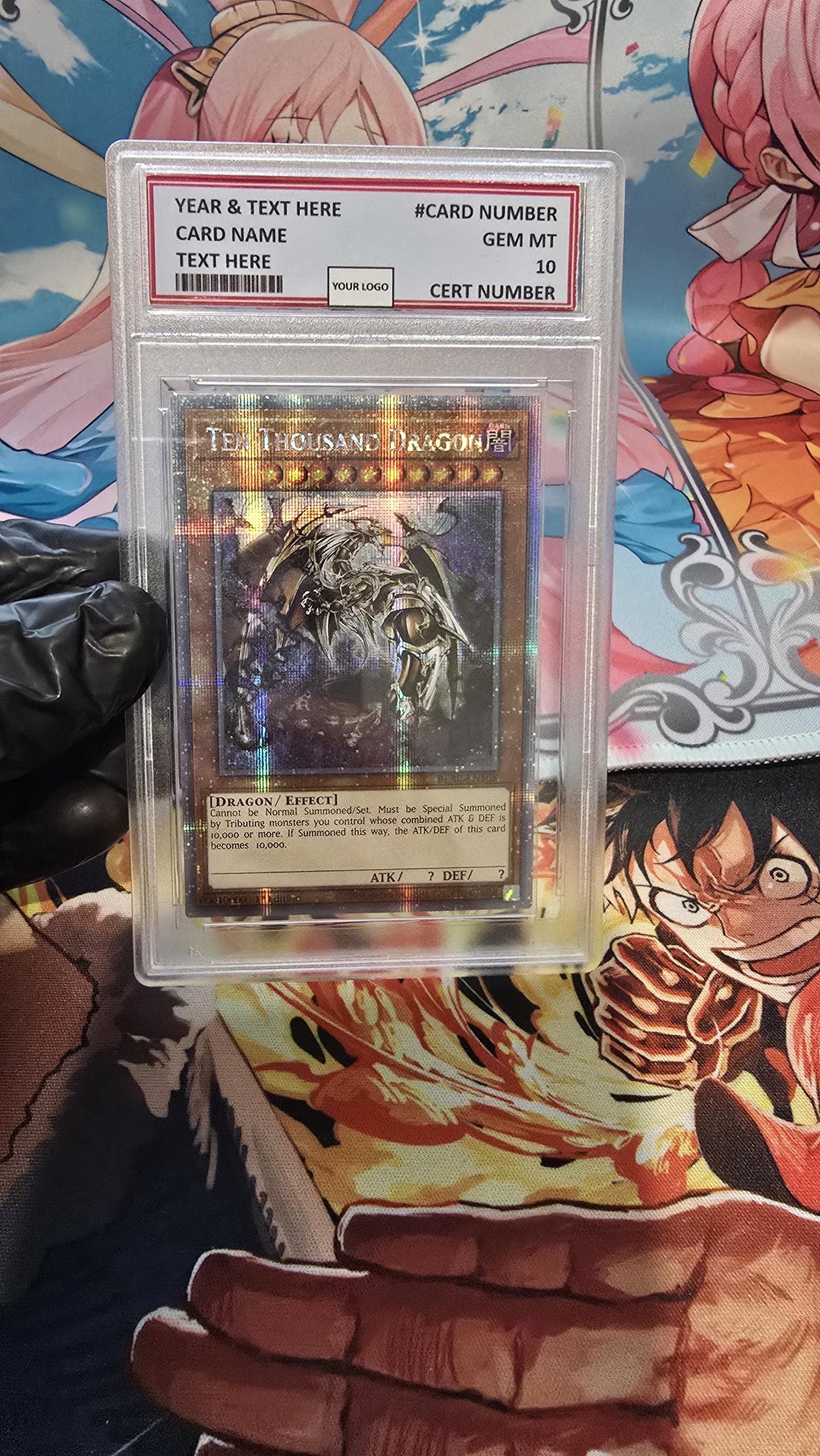 v3 PROXY Gem Mint 10 PSA-2020 Ten Thousand Dragon BLAR-EN10K 1st Edition Yugioh Battles of Legend Armageddon Card Game Promo Tcg Secret Rare