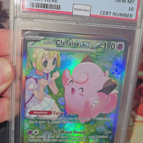 Custom Made Lillie’s Clefairy EX 184/159 SIR Journey Together Pokemon Card Graded