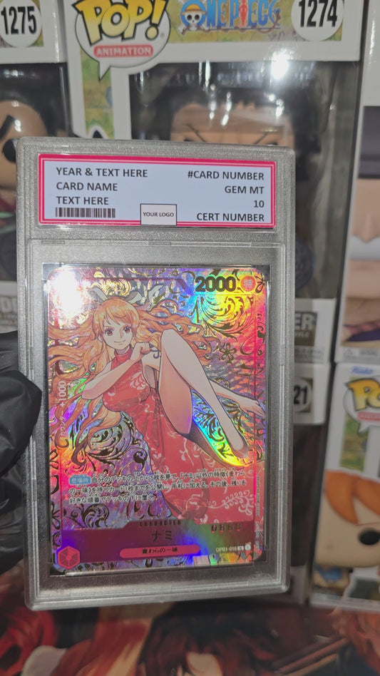 v3 PROXY Gem Mint 10 PSA-Chinese الذكرى السنوية الأولى Nami OP01-016 R وكلاء TCG الحصريين فن بديل مميز منقوش