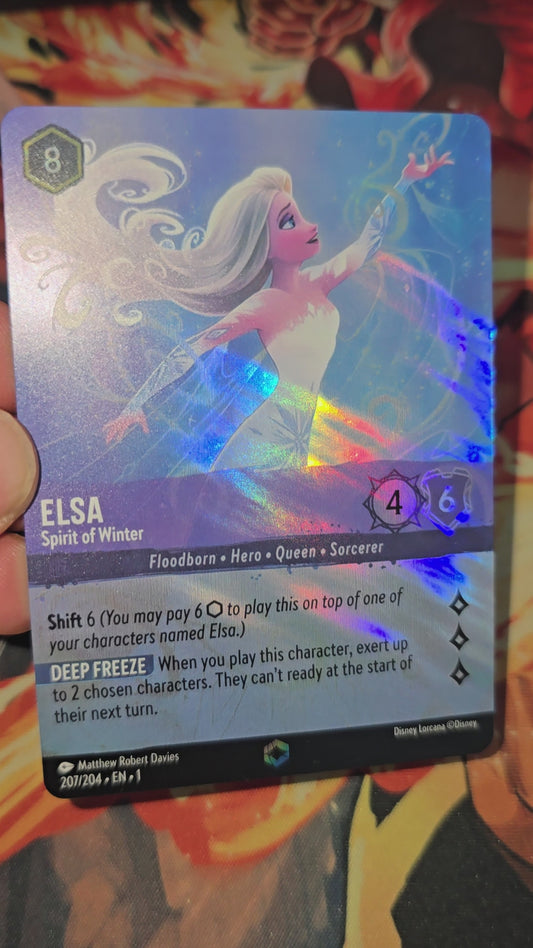 Custom-Made Elsa Spirit of Winter Enchanted 207/204 The First Chapter Holo Lorcana Card EN Proxy