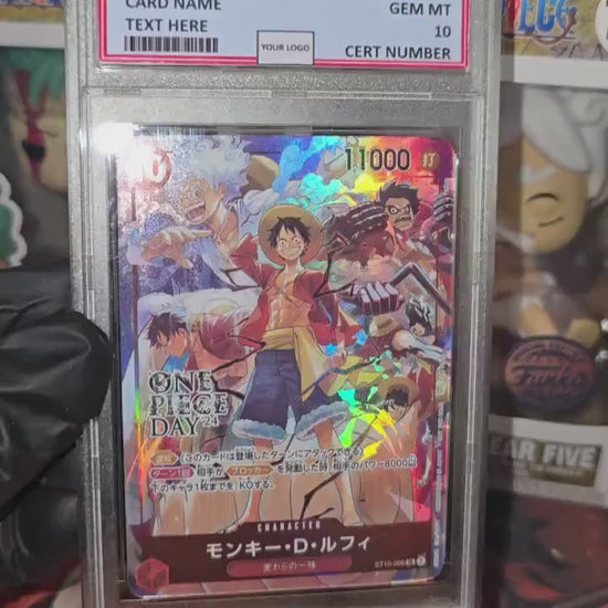 v3 PROXY Gem Mint 10 PSA-One Piece Day 2024 Monkey D Luffy Promo ST10-006 Proxy TCG Proxies Textured Premium Japanese