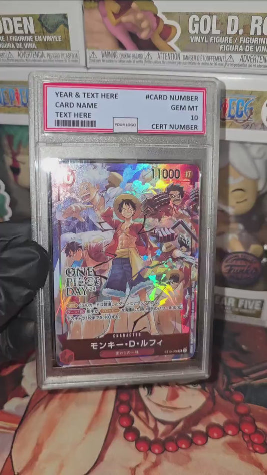 v3 PROXY Gem Mint 10 PSA-One Piece Day 2024 Monkey D Luffy Promo ST10-006 Proxy TCG Proxies Textured Premium Japanese