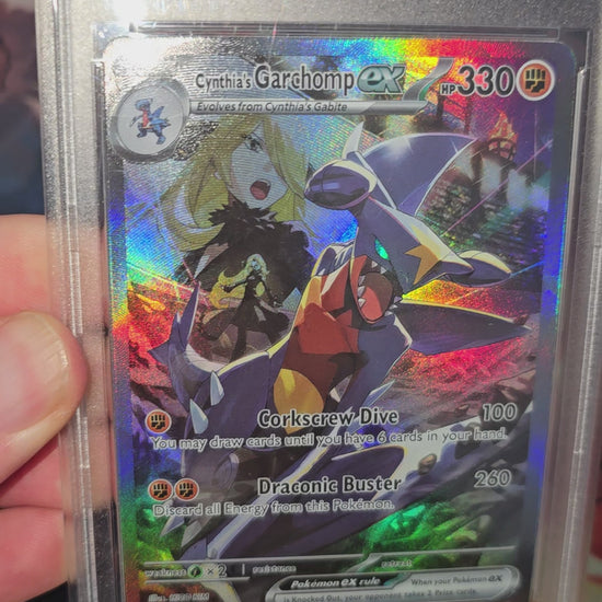 Custom Made Cynthia's Garchomp EX 232/182 SIR Destined Rivals Pokemon Card SV10 Graded proxy