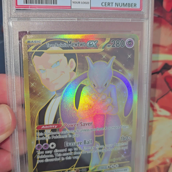 Custom Made Team Rocket's Mewtwo ex 240/182 Pokemon Card Destined Rivals DRI Proxy Card