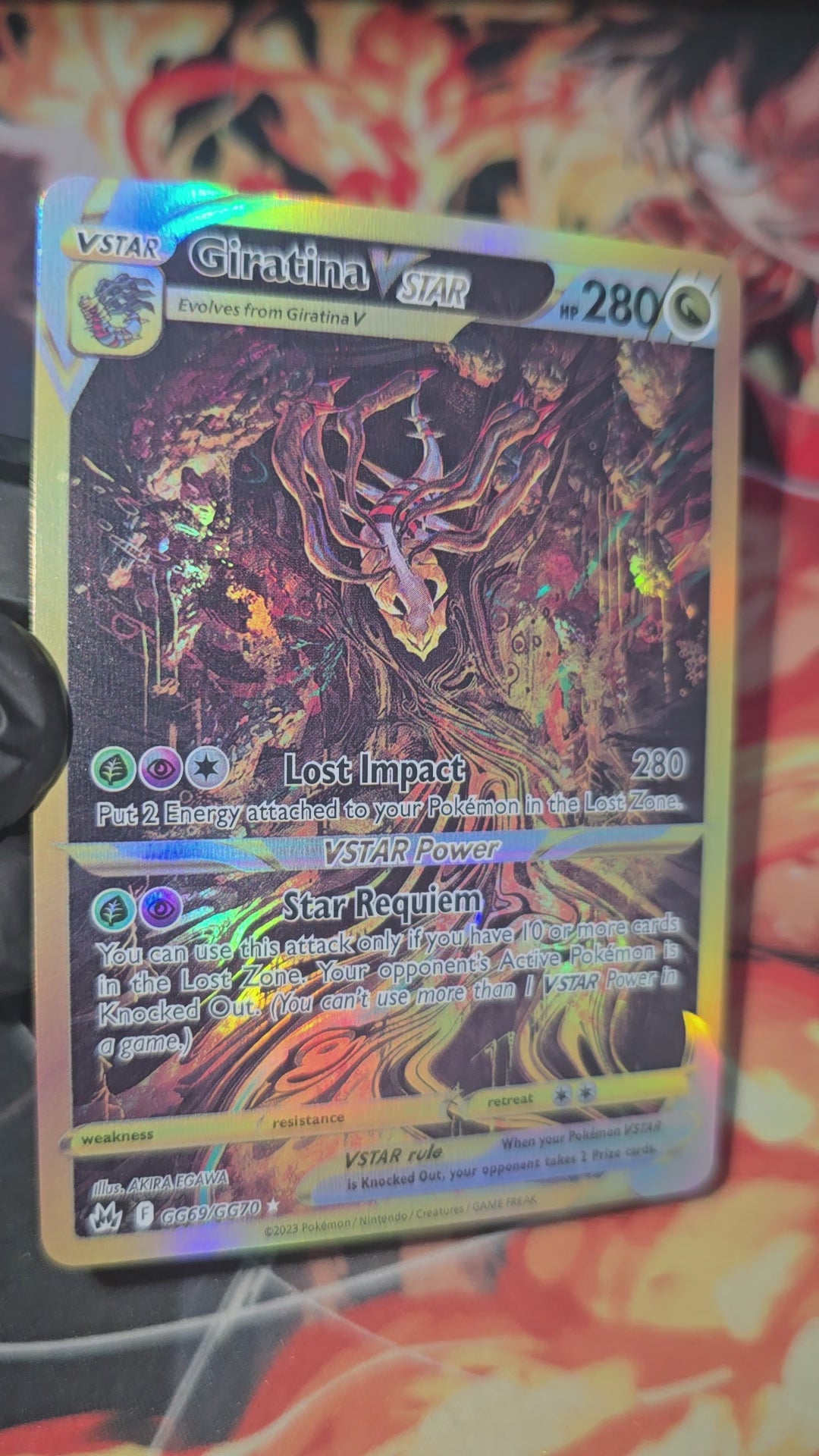 Custom Made Giratina VSTAR GG69&nbsp;Sword &amp; Shield Crown Zenith Secret Rare Pokemon TCG