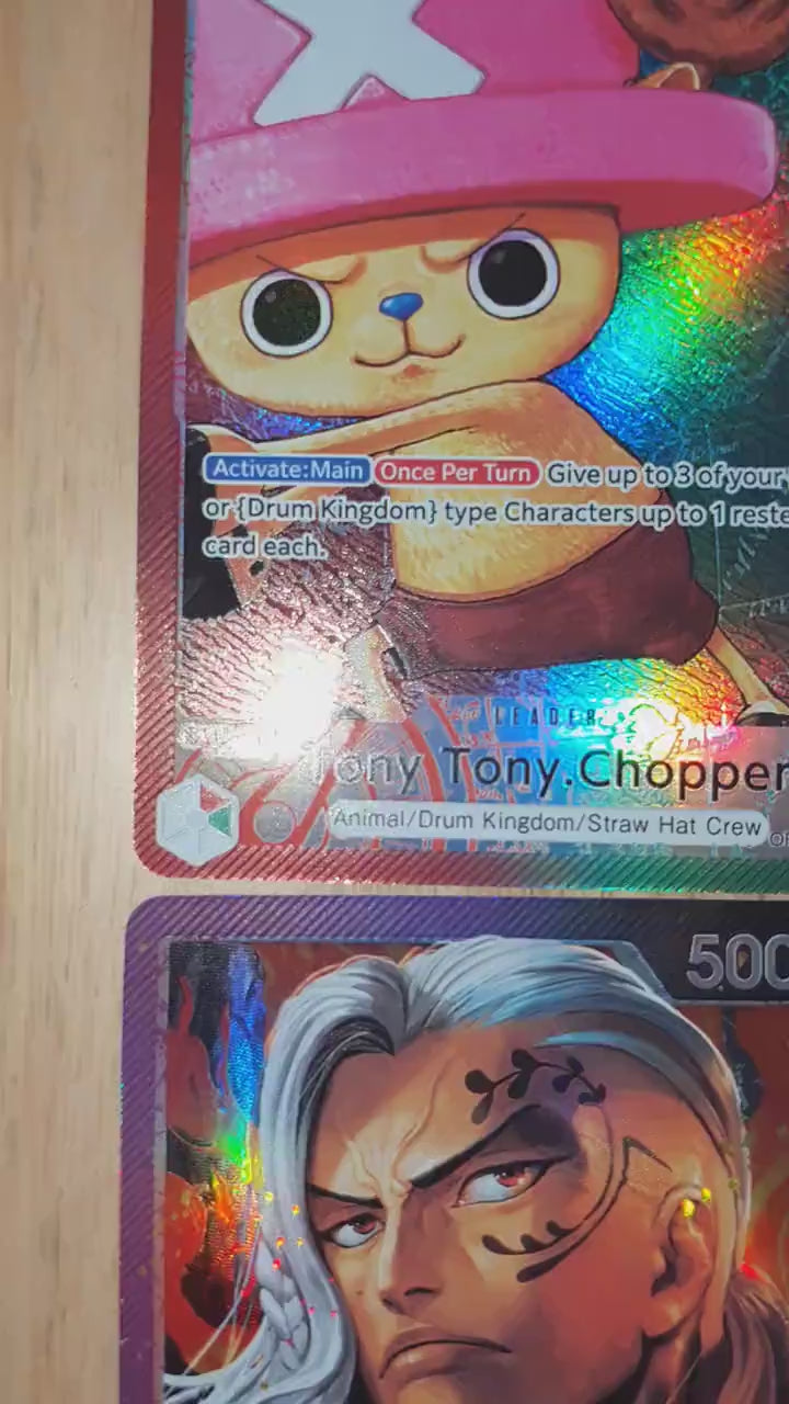 6 Card Bundle OP08 Leader Cards Tony Chopper, Marco, Carrot, King