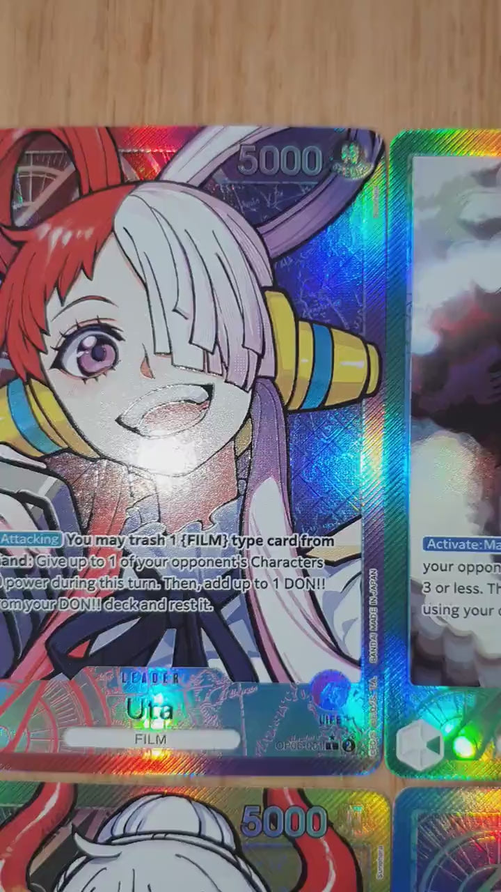 6 Card Bundle OP06 Leader Cards Uta, Hody Jones, Perona, Yamato