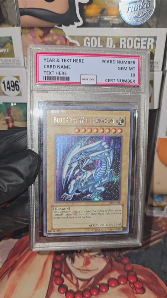 Graded PSA Style Yugioh Blue Eyes White Dragon DDS-001 Dark Duel Stories Secret Rare Proxy