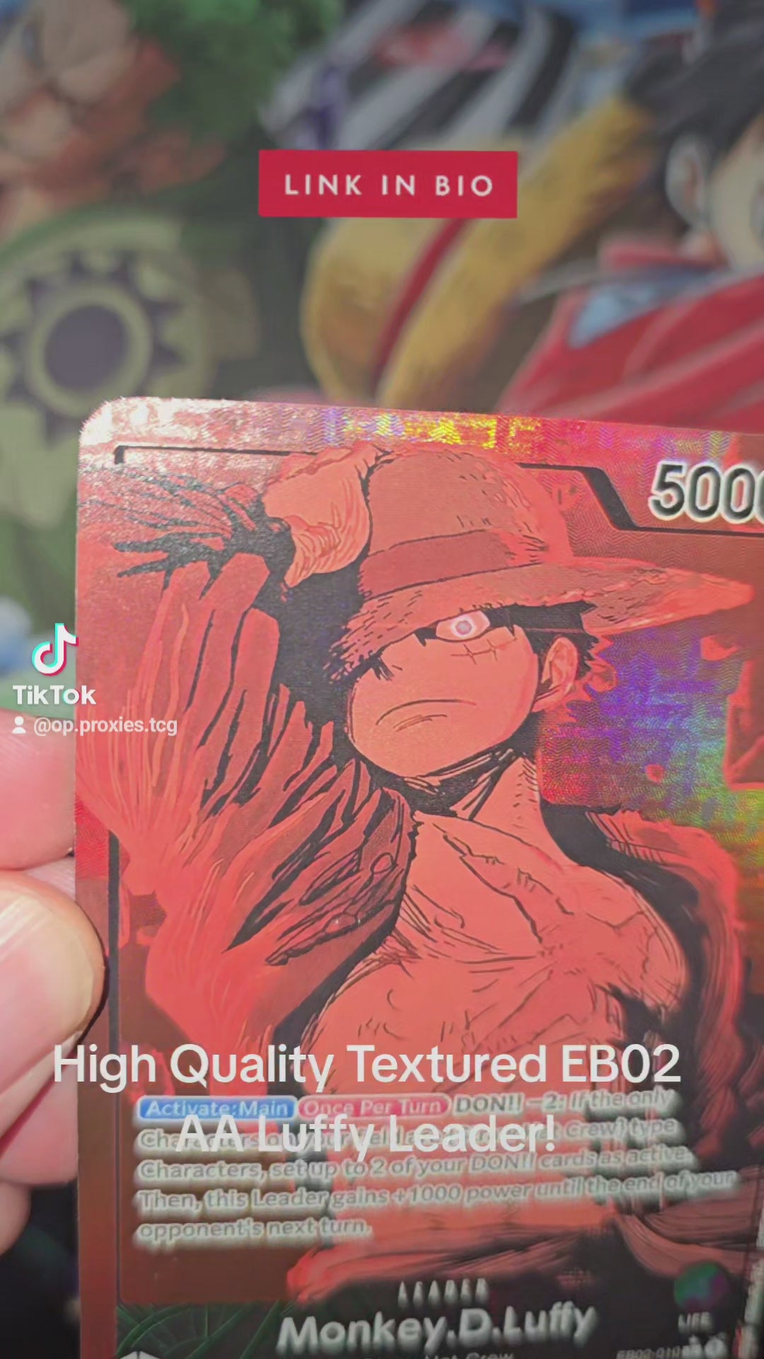One Piece proxy leader card