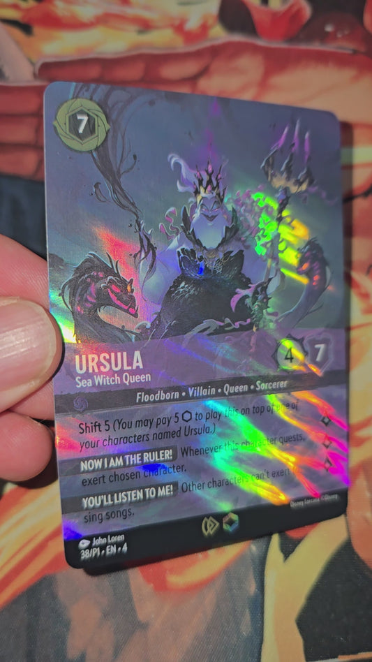 Custom-Made Ursula Sea Witch Queen Store Championship Promo Holo Enchanted Lorcana Card Proxy
