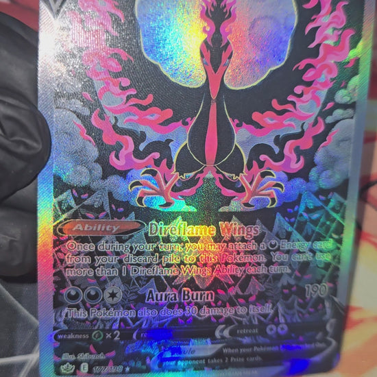Custom Made Galarian Moltres V Chilling Reign 177/198 Alt Art Sword and Shield Pokemon TCG Card Proxy